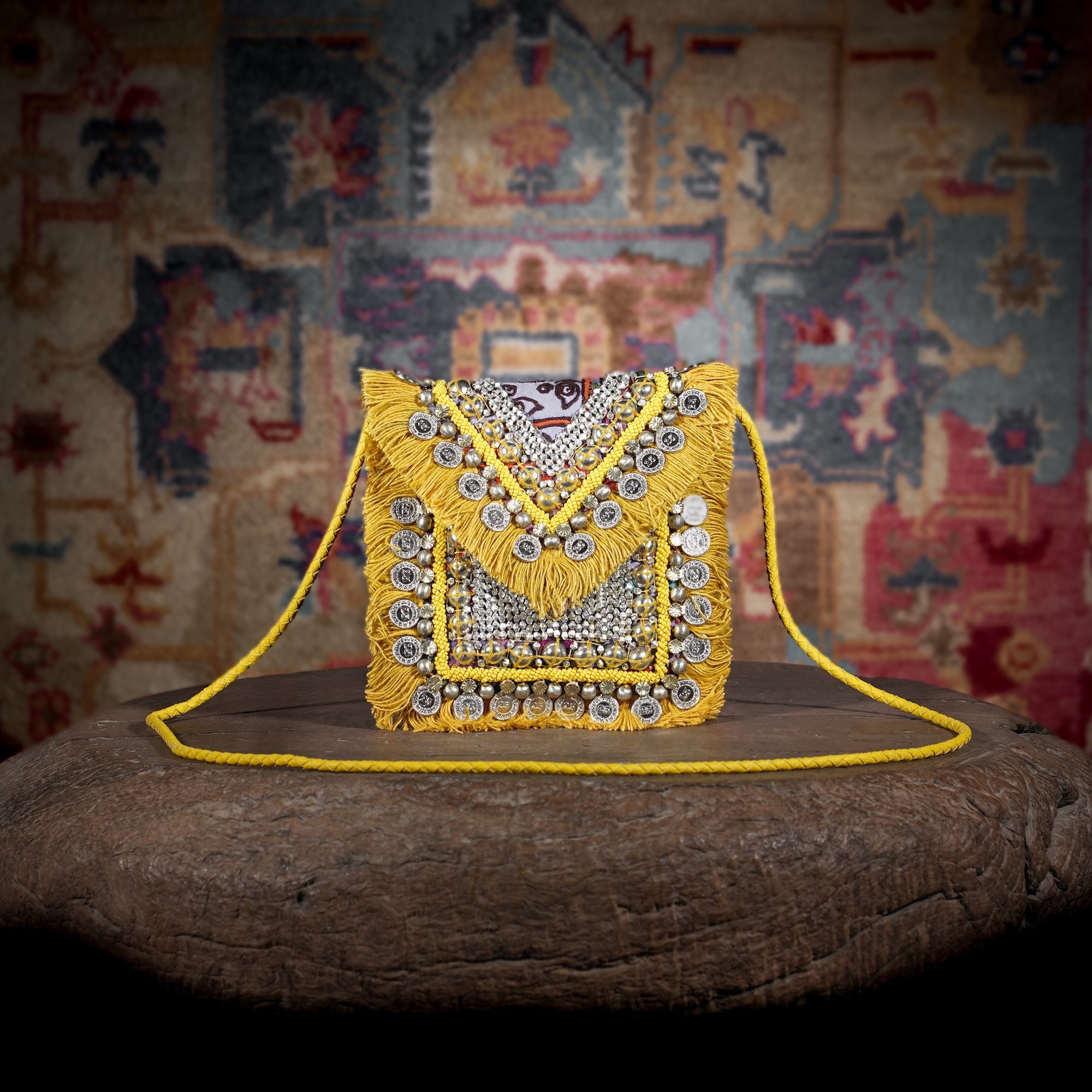 Mustard Banjara Minion Clutch 014
