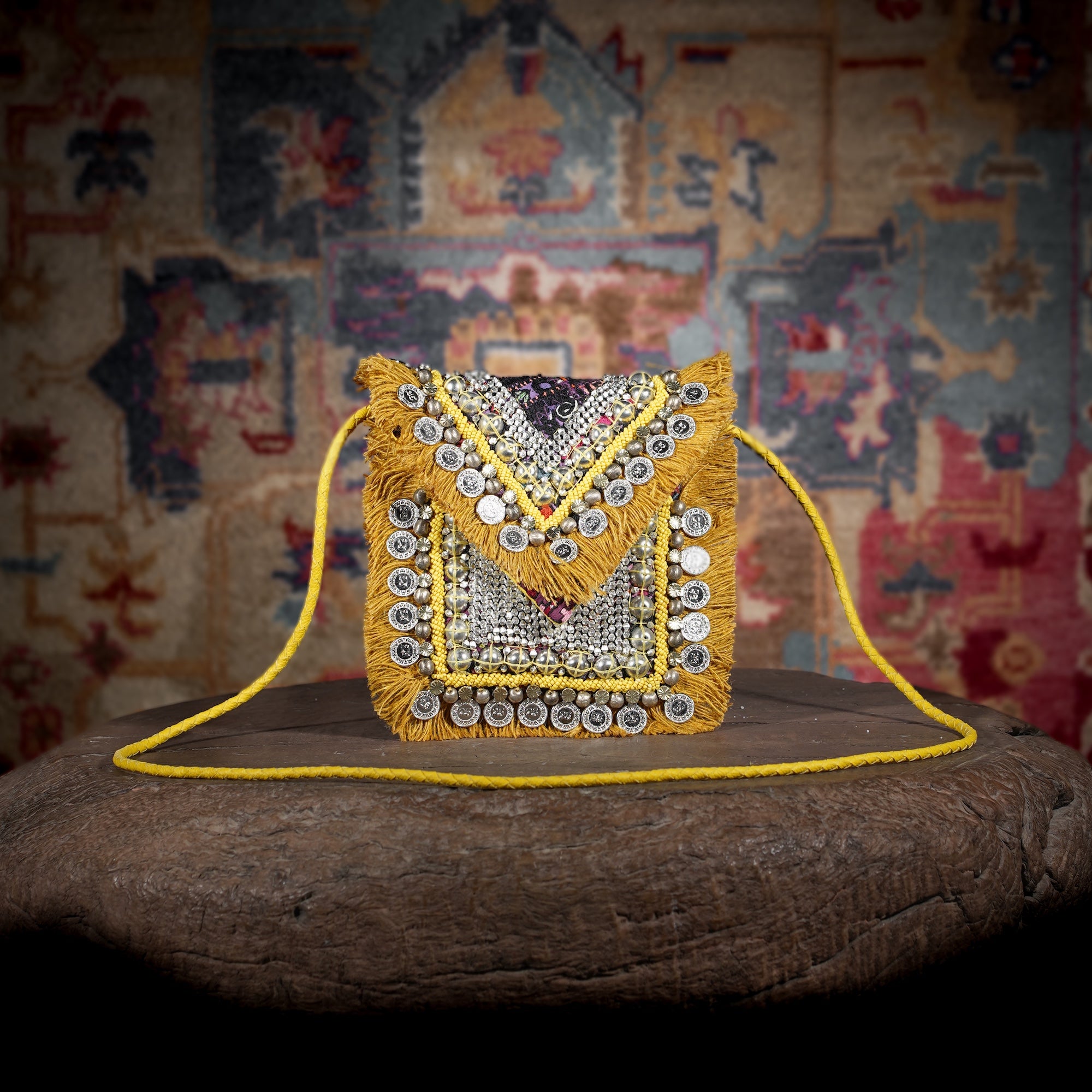 Mustard Banjara Minion Clutch 017