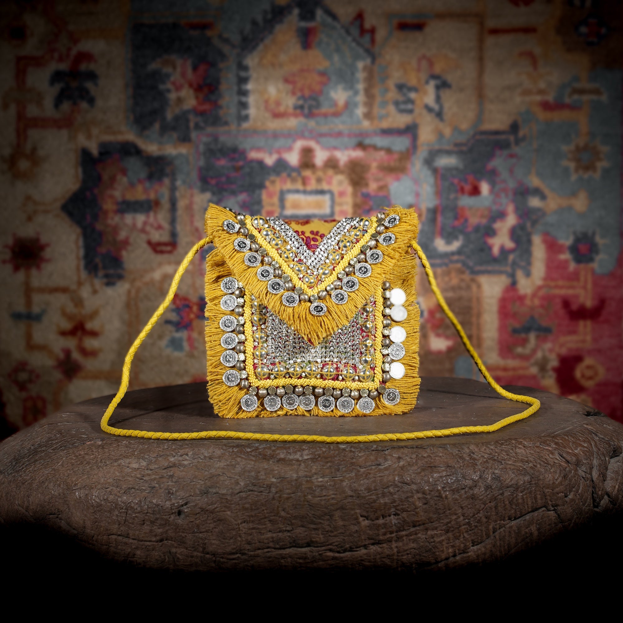 Mustard Banjara Minion Clutch 019