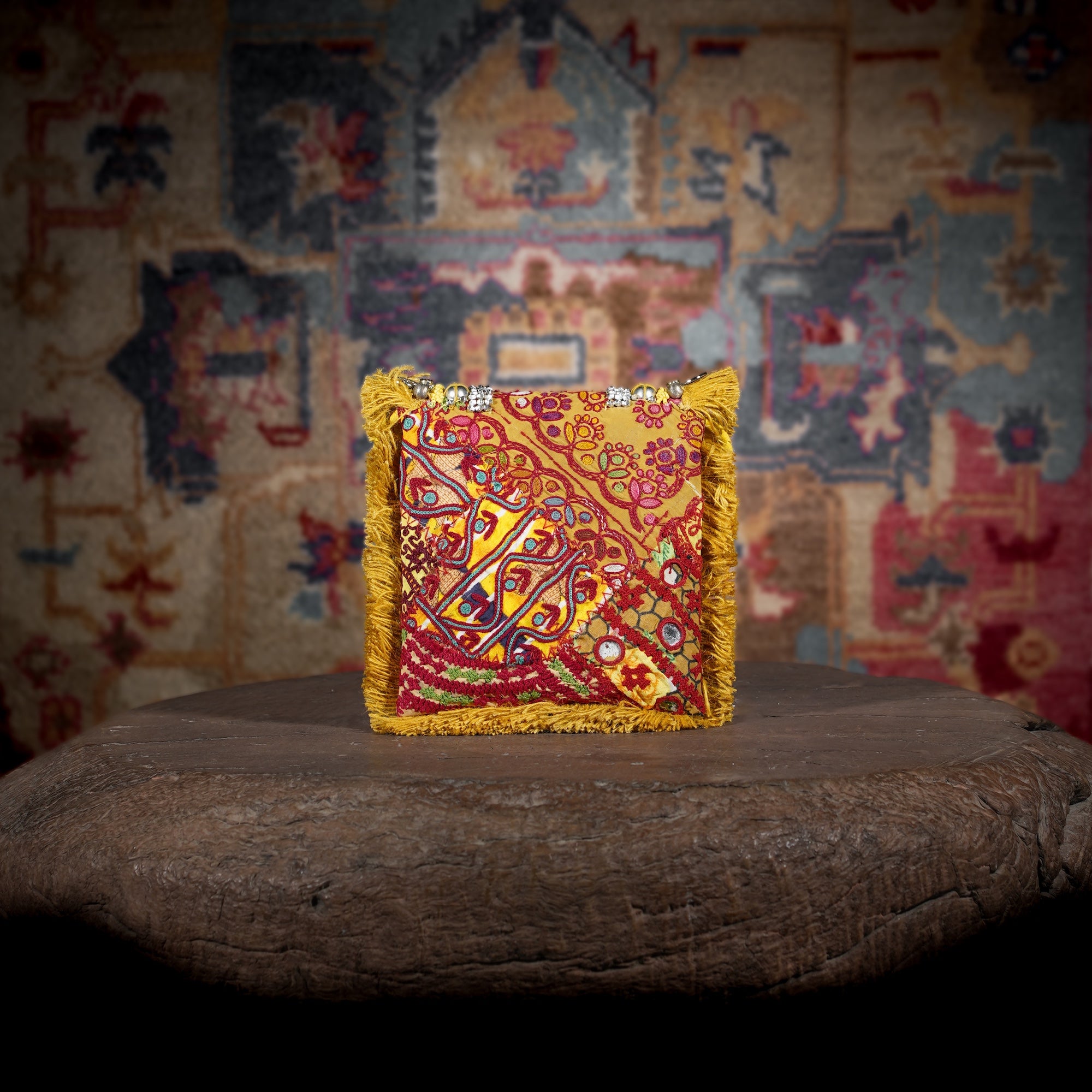 Mustard Banjara Minion Clutch 019