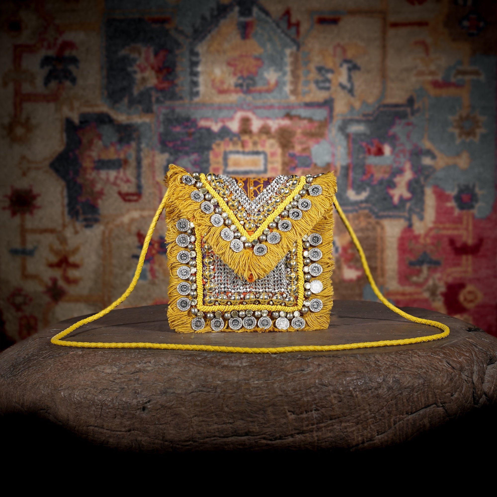 Mustard Banjara Minion Clutch 020
