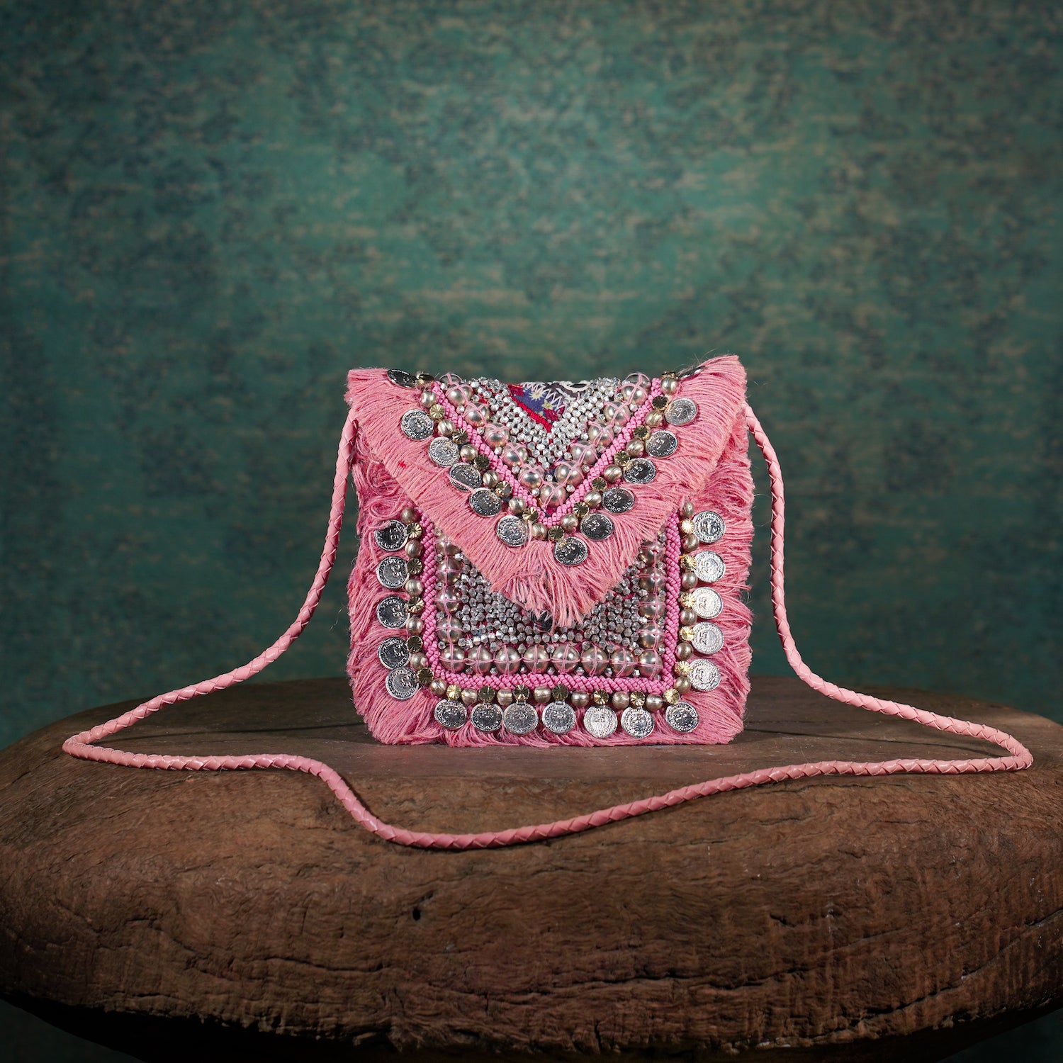 Pink Banjara Minion Clutch 006