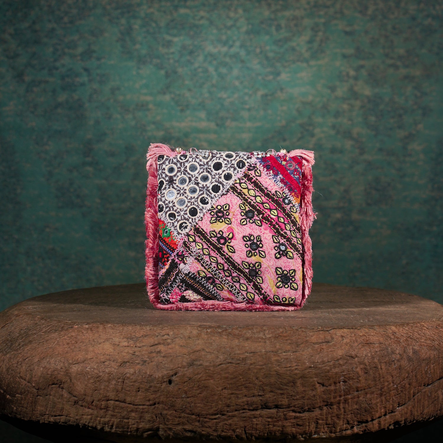 Pink Banjara Minion Clutch 006