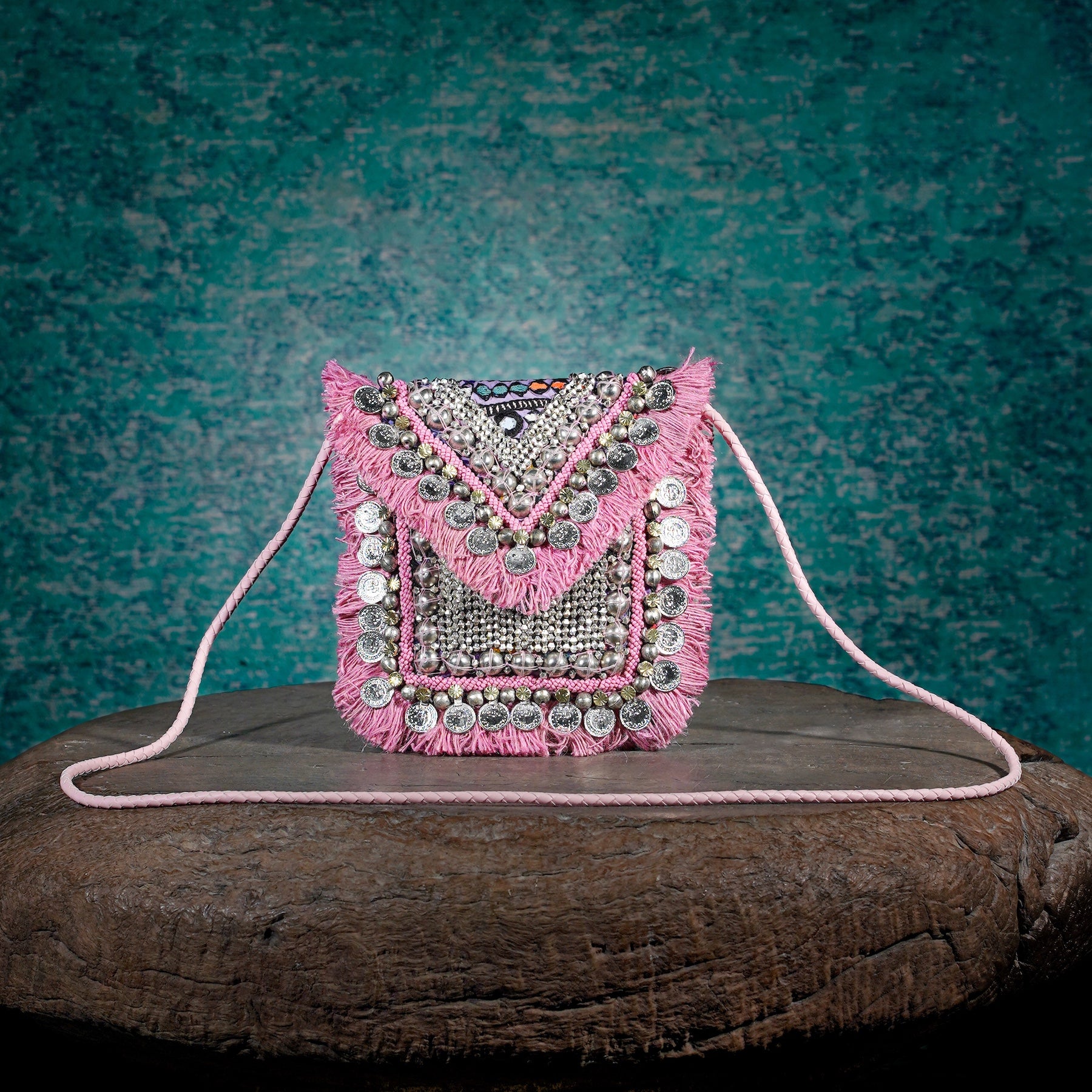 Pink Banjara Minion Clutch 011