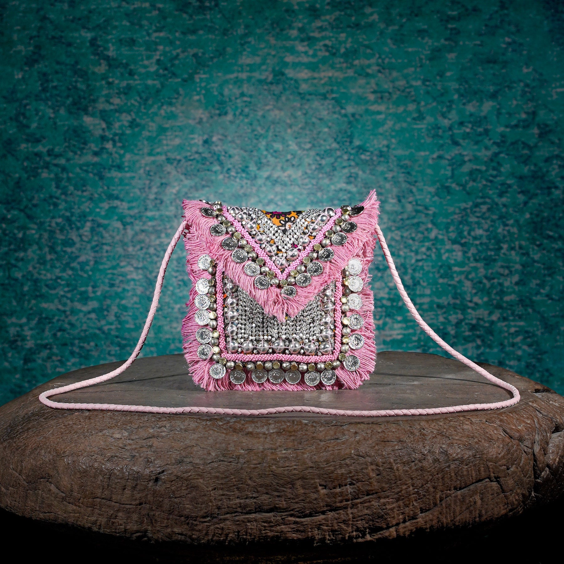 Pink Banjara Minion Clutch 012
