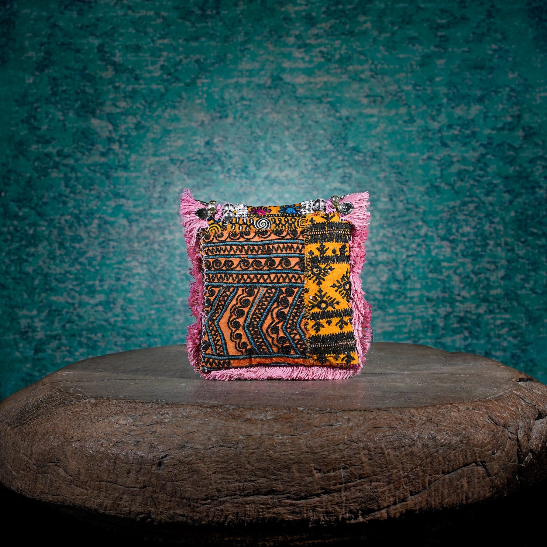 Pink Banjara Minion Clutch 012