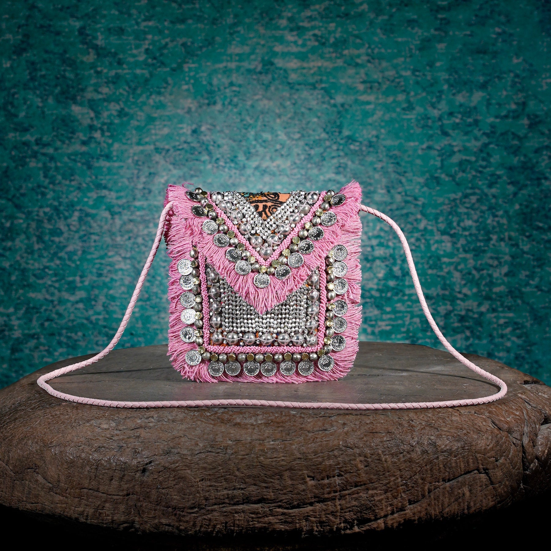Pink Banjara Minion Clutch 013