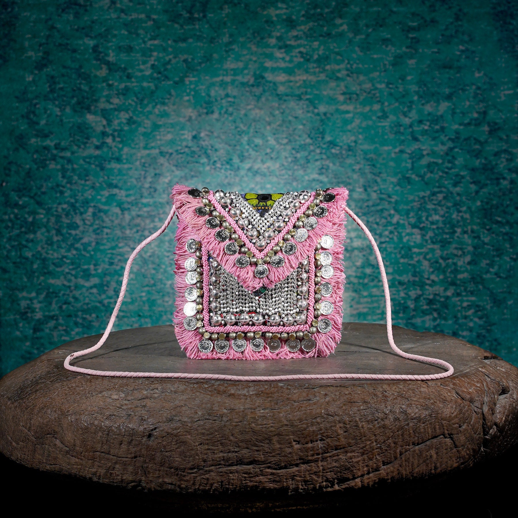 Pink Banjara Minion Clutch 014