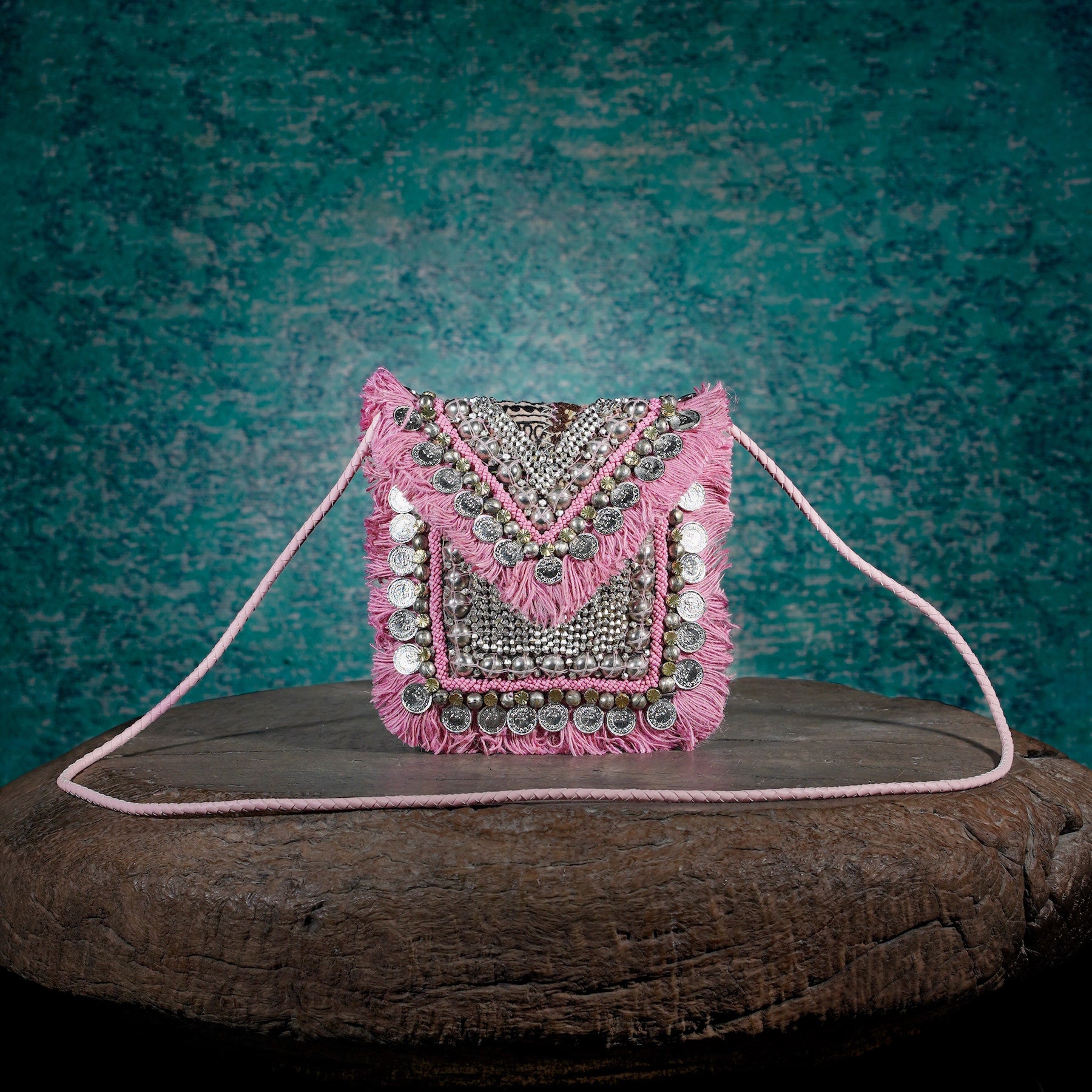 Pink Banjara Minion Clutch 015