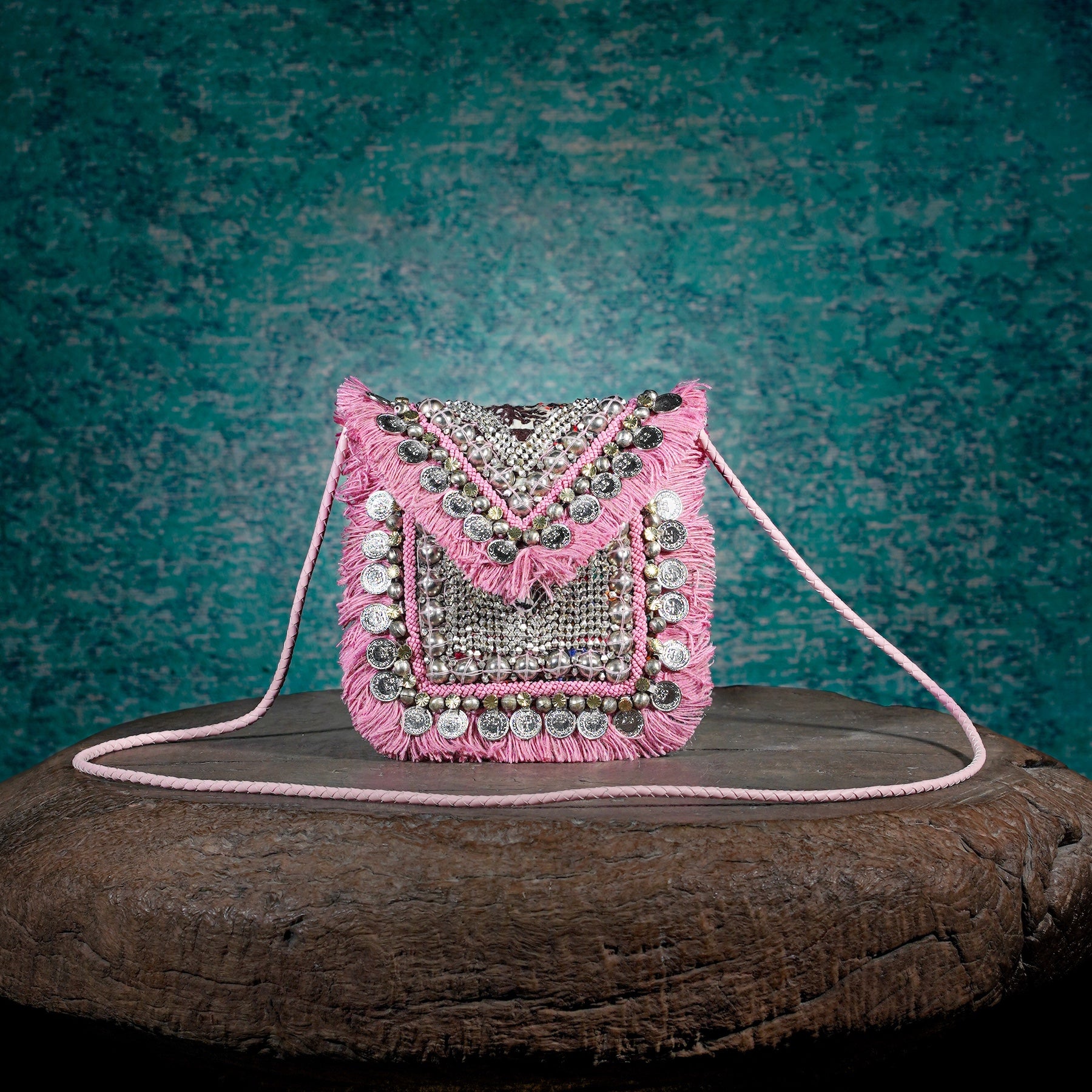 Pink Banjara Minion Clutch 016
