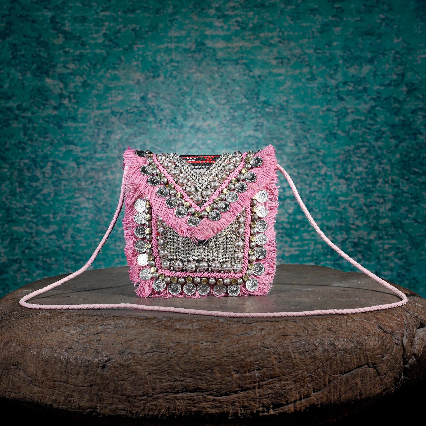 Pink Banjara Minion Clutch 017