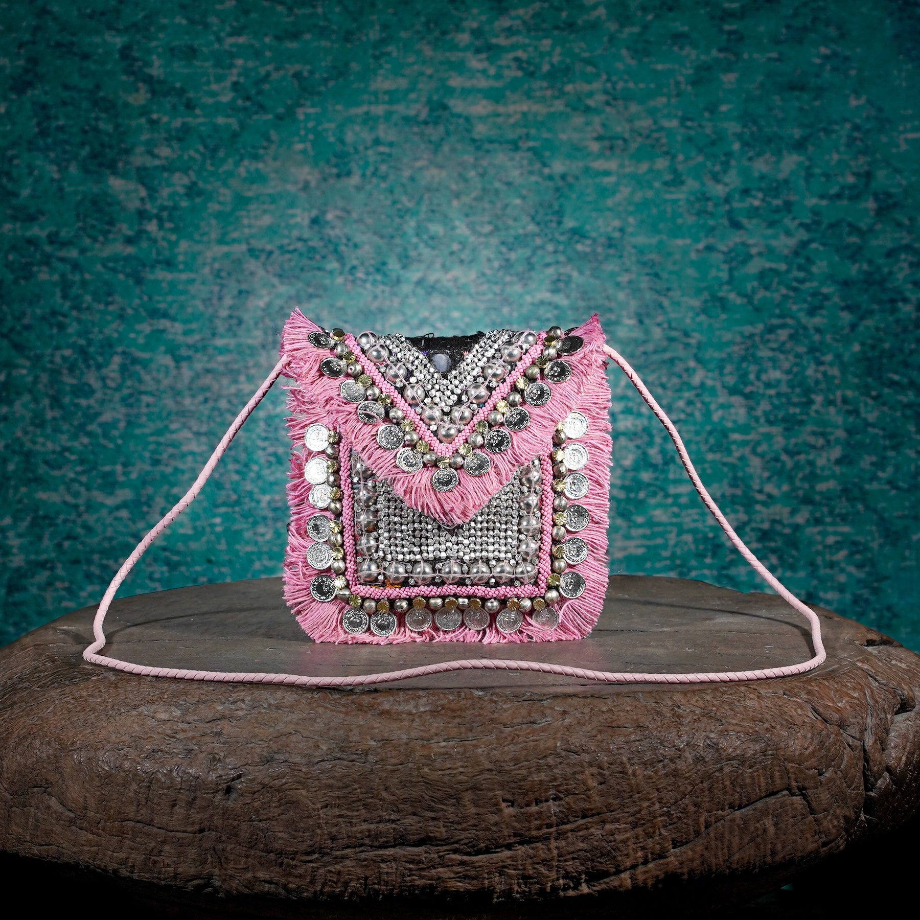 Pink Banjara Minion Clutch 018