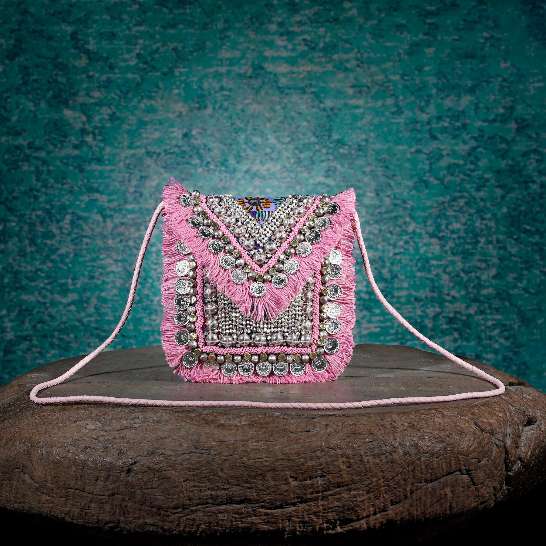Pink Banjara Minion Clutch 019