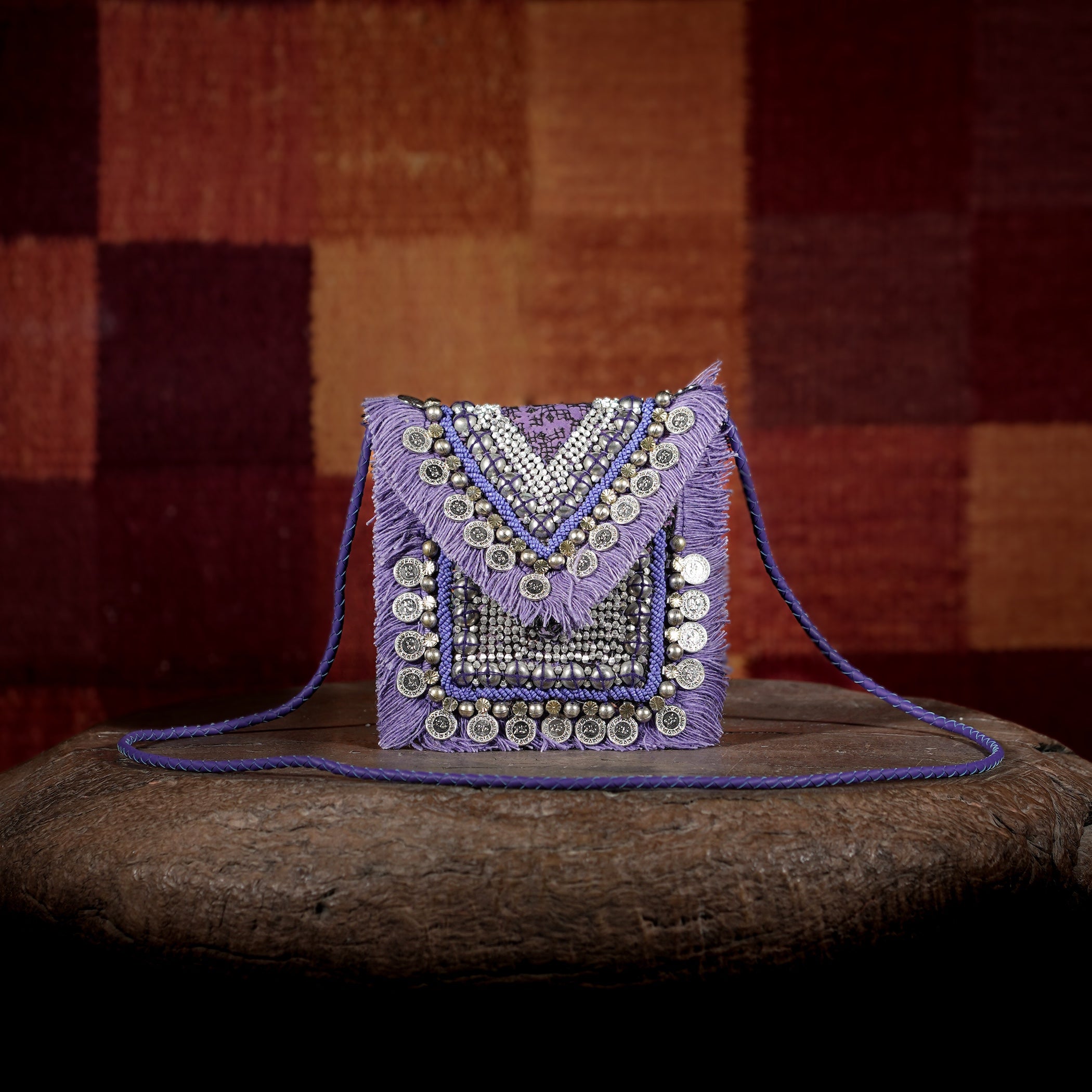 Purple Banjara Minion Clutch 006