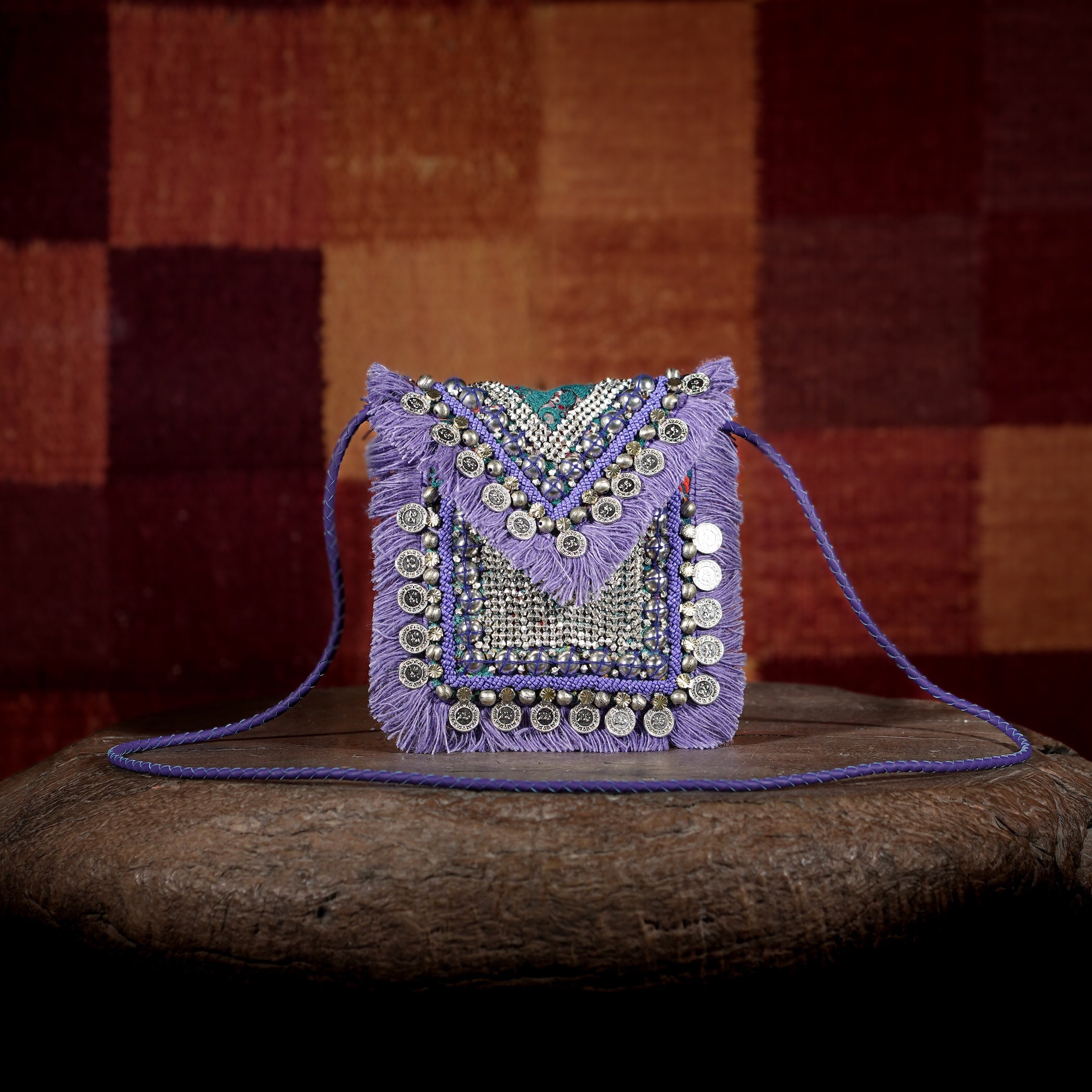 Purple Banjara Minion Clutch 007