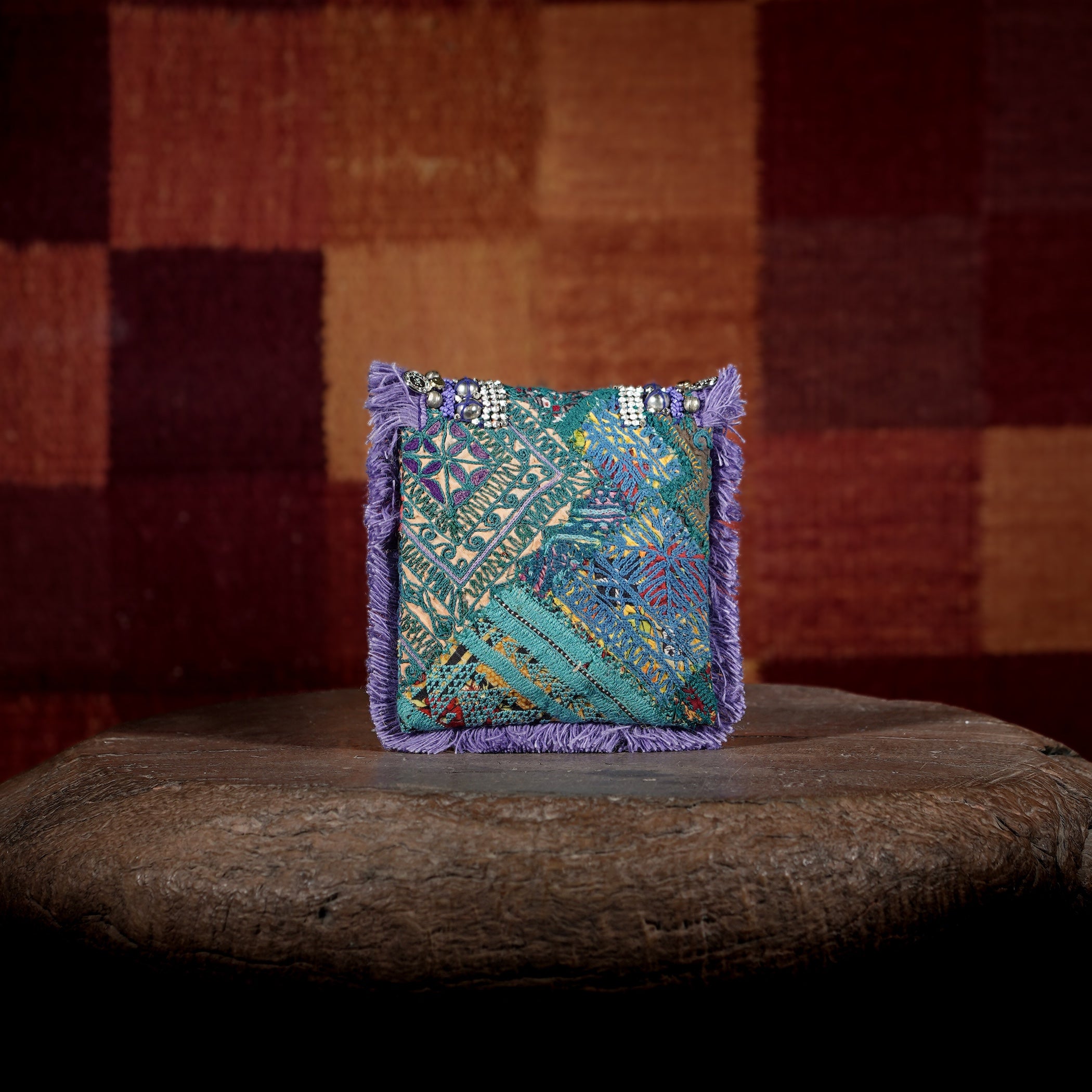 Purple Banjara Minion Clutch 007