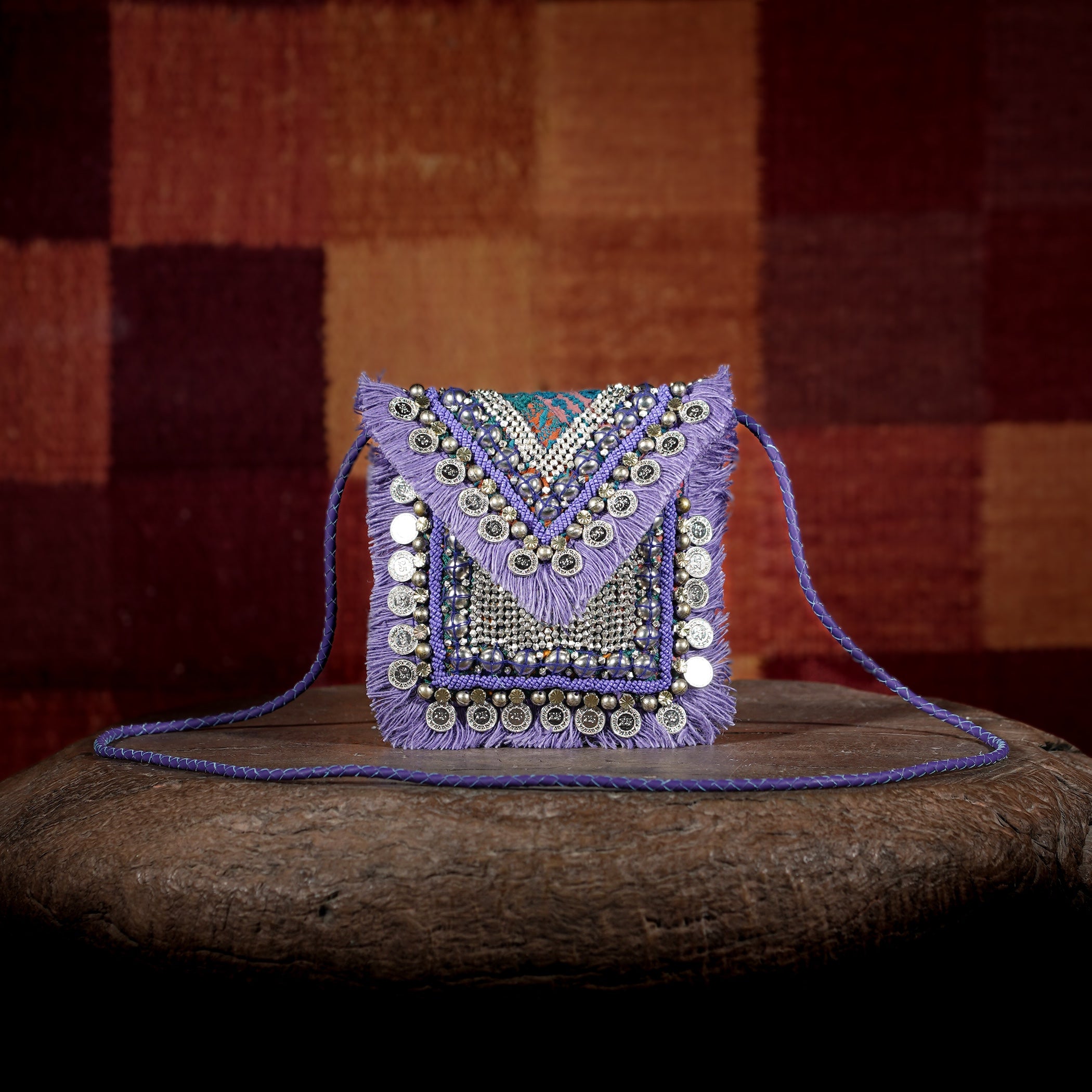 Purple Banjara Minion Clutch 010