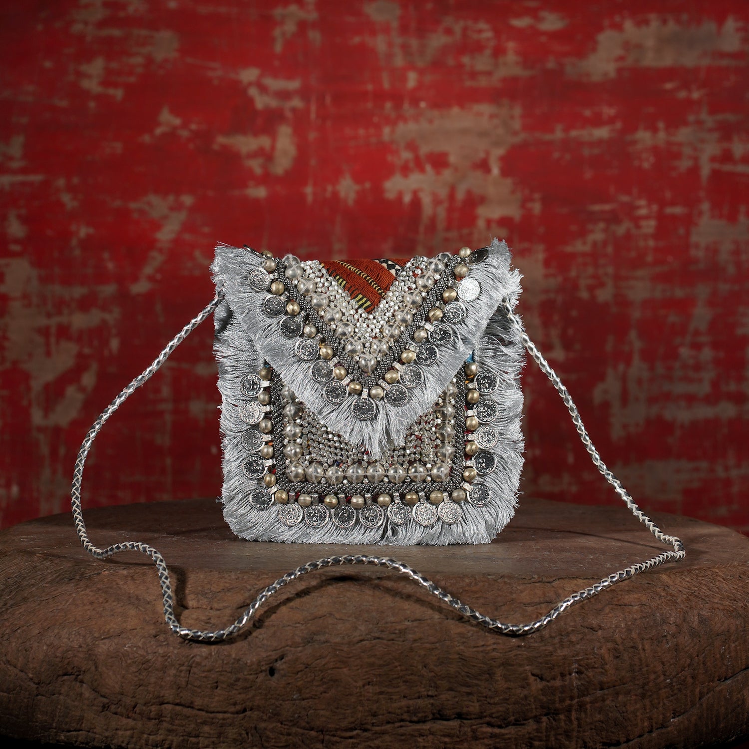 Silver Banjara Minion Clutch 007