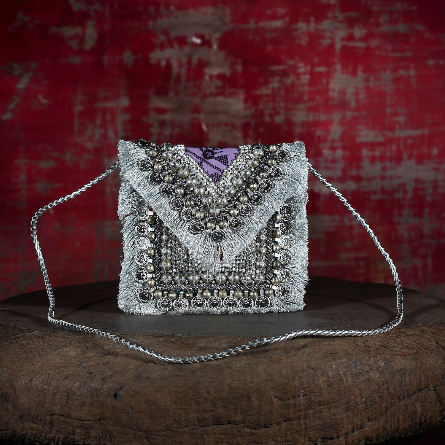 Silver Banjara Minion Clutch 011