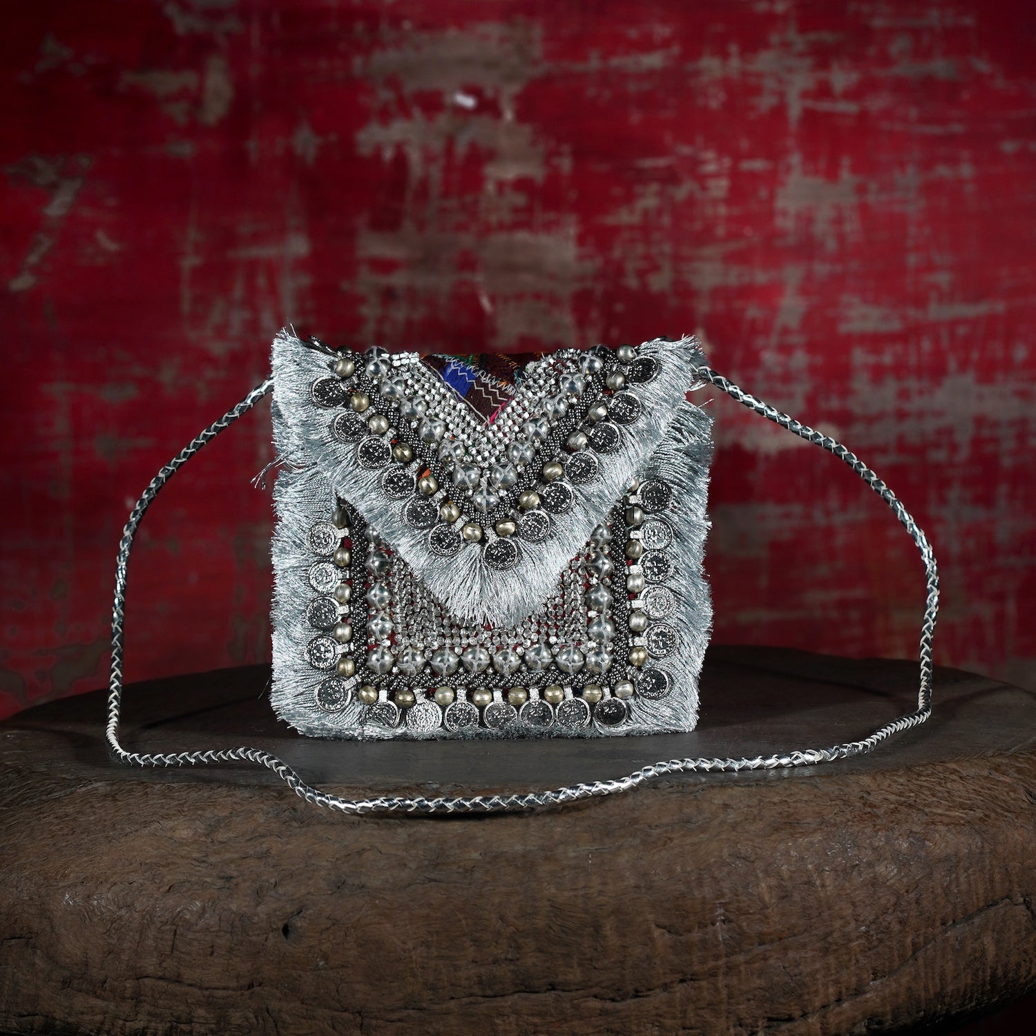 Silver Banjara Minion Clutch 013