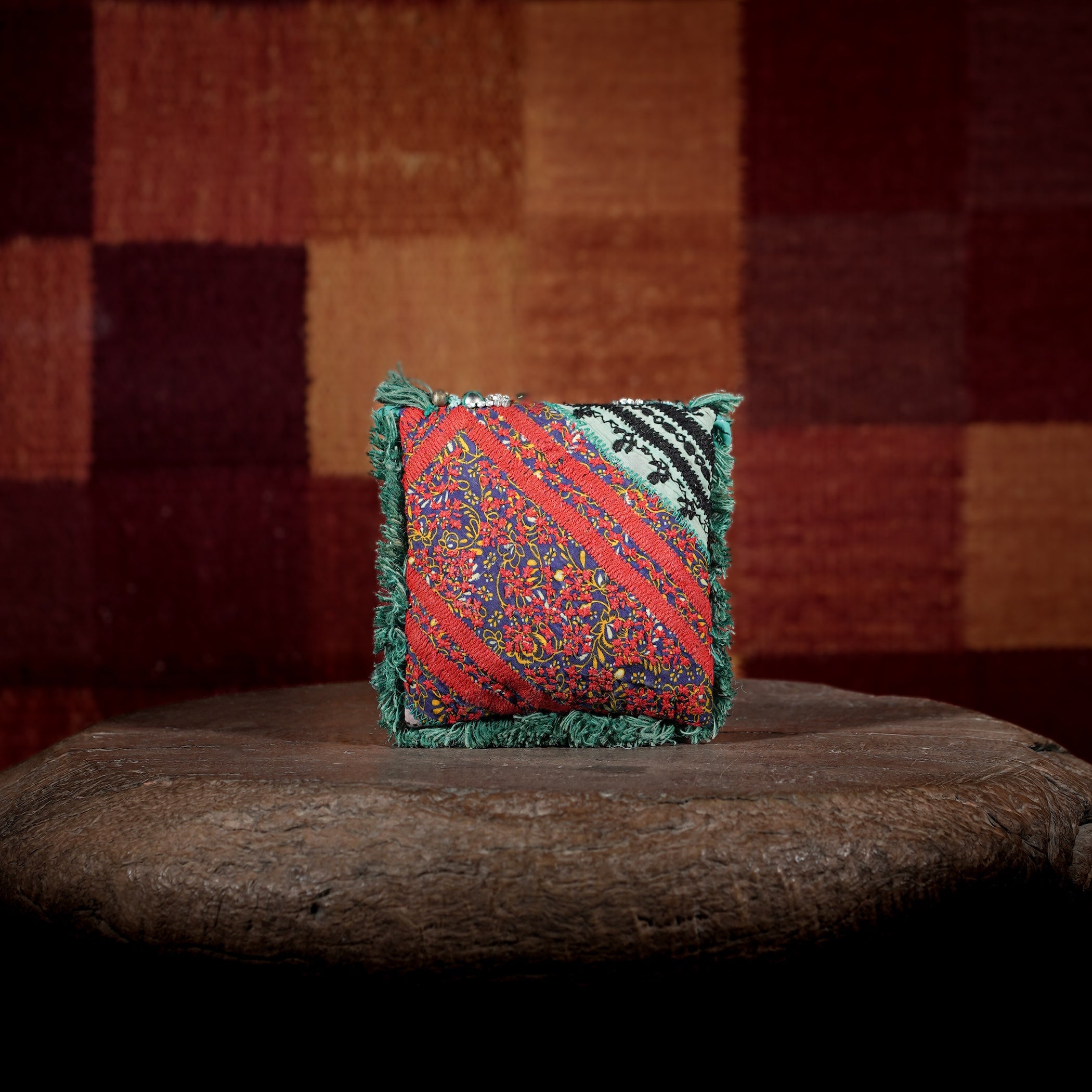 Turquoise Banjara Minion Clutch 024