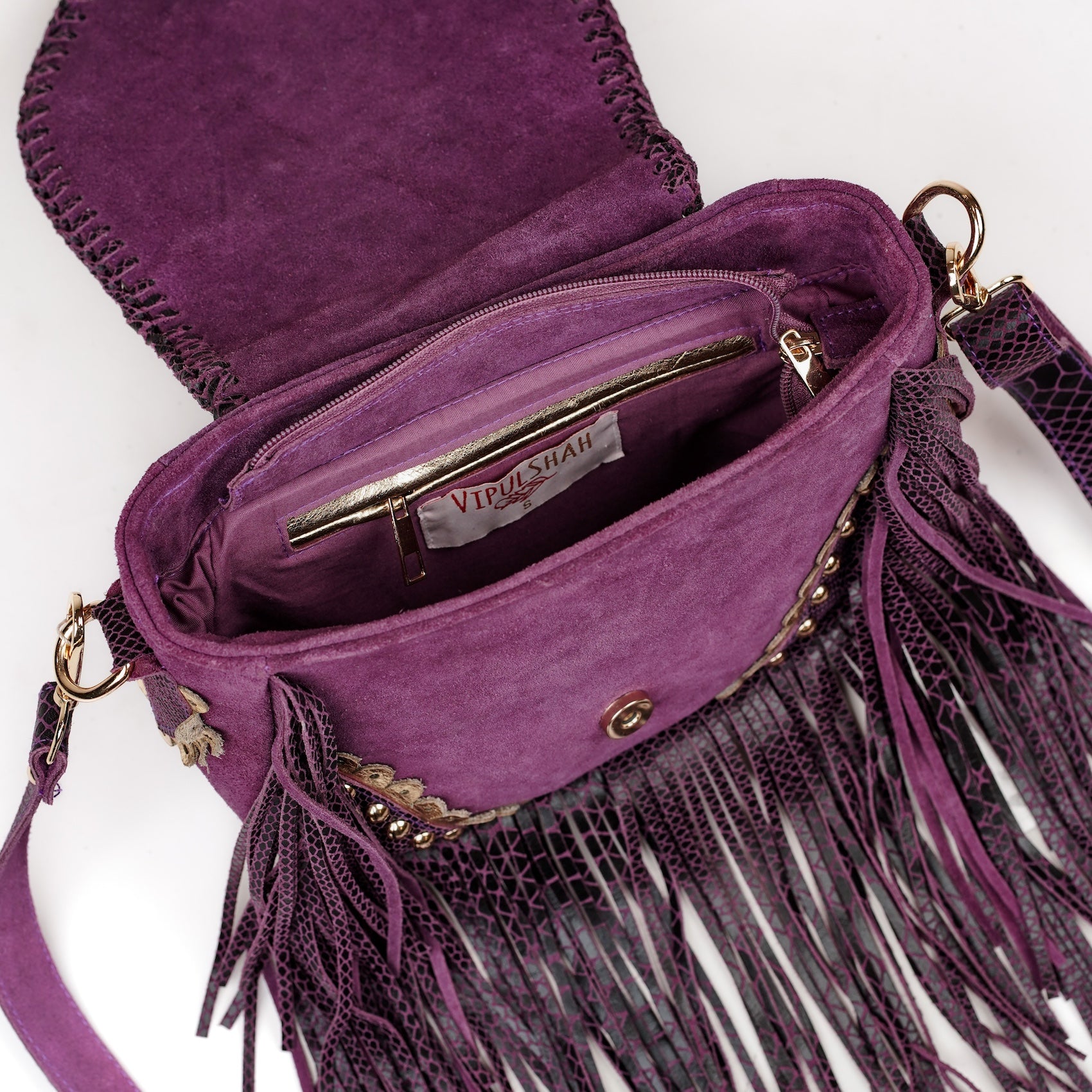 Purple Cheval Saddle Bag