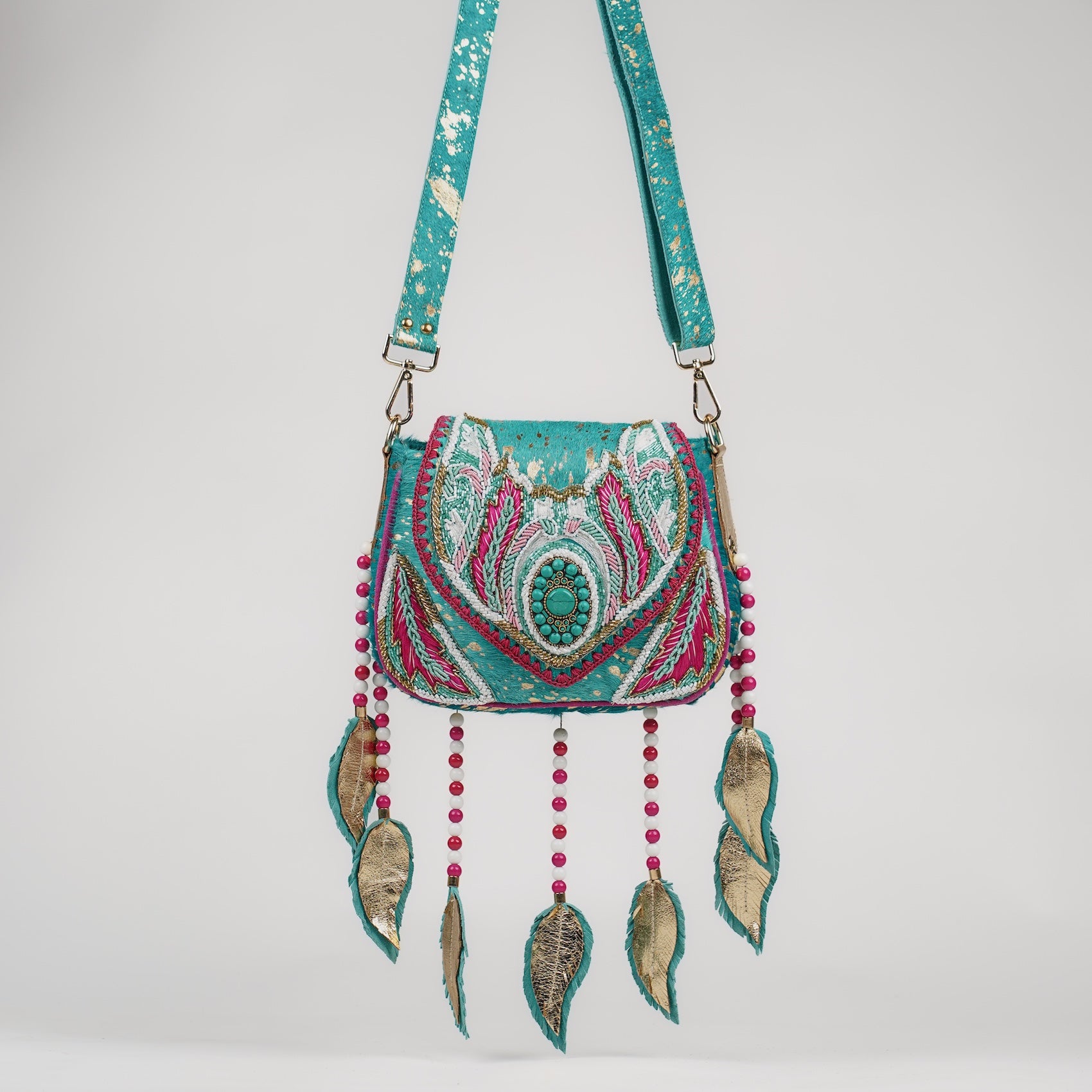 Turquoise Dreamcatcher Saddle Bag