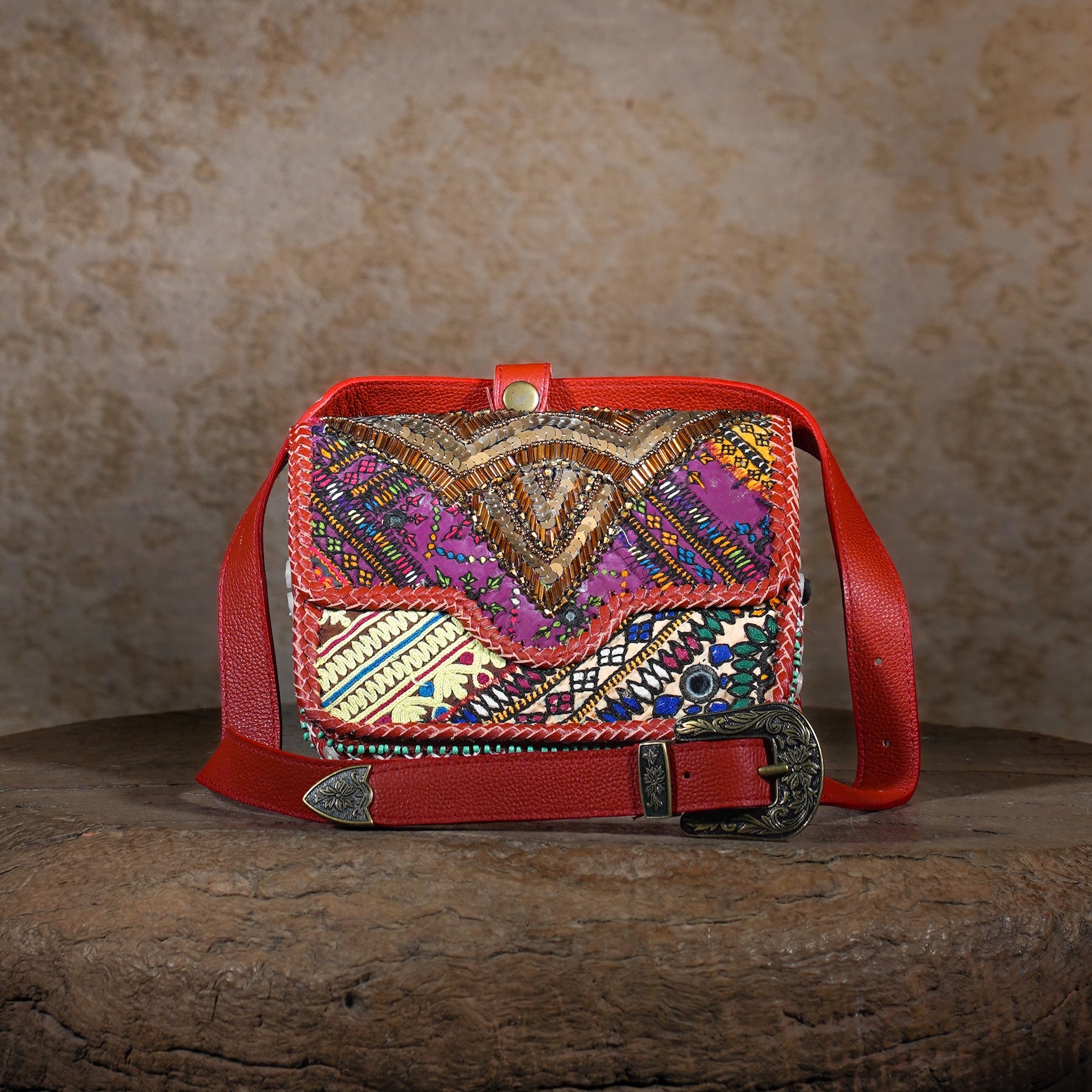 Burgundy Diya Belt Bag 011