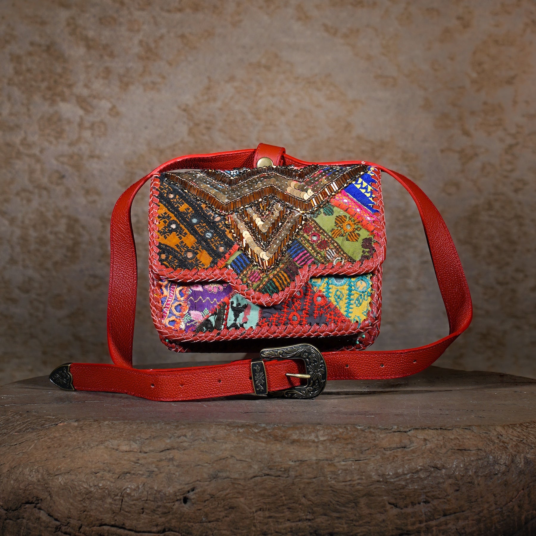 Burgundy Diya Belt Bag 013