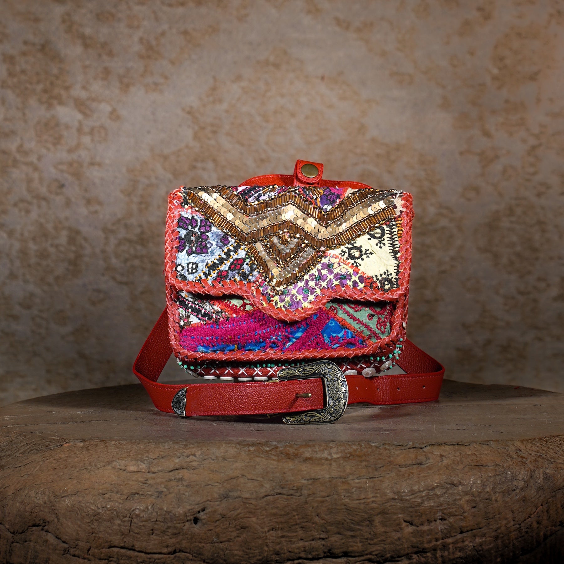 Burgundy Diya Belt Bag 014