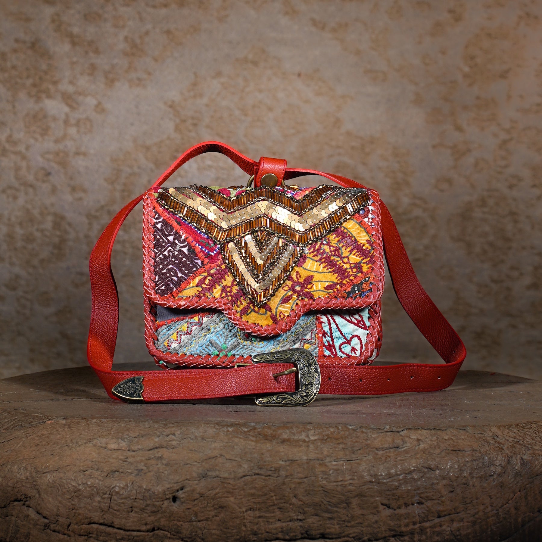 Burgundy Diya Belt Bag 017