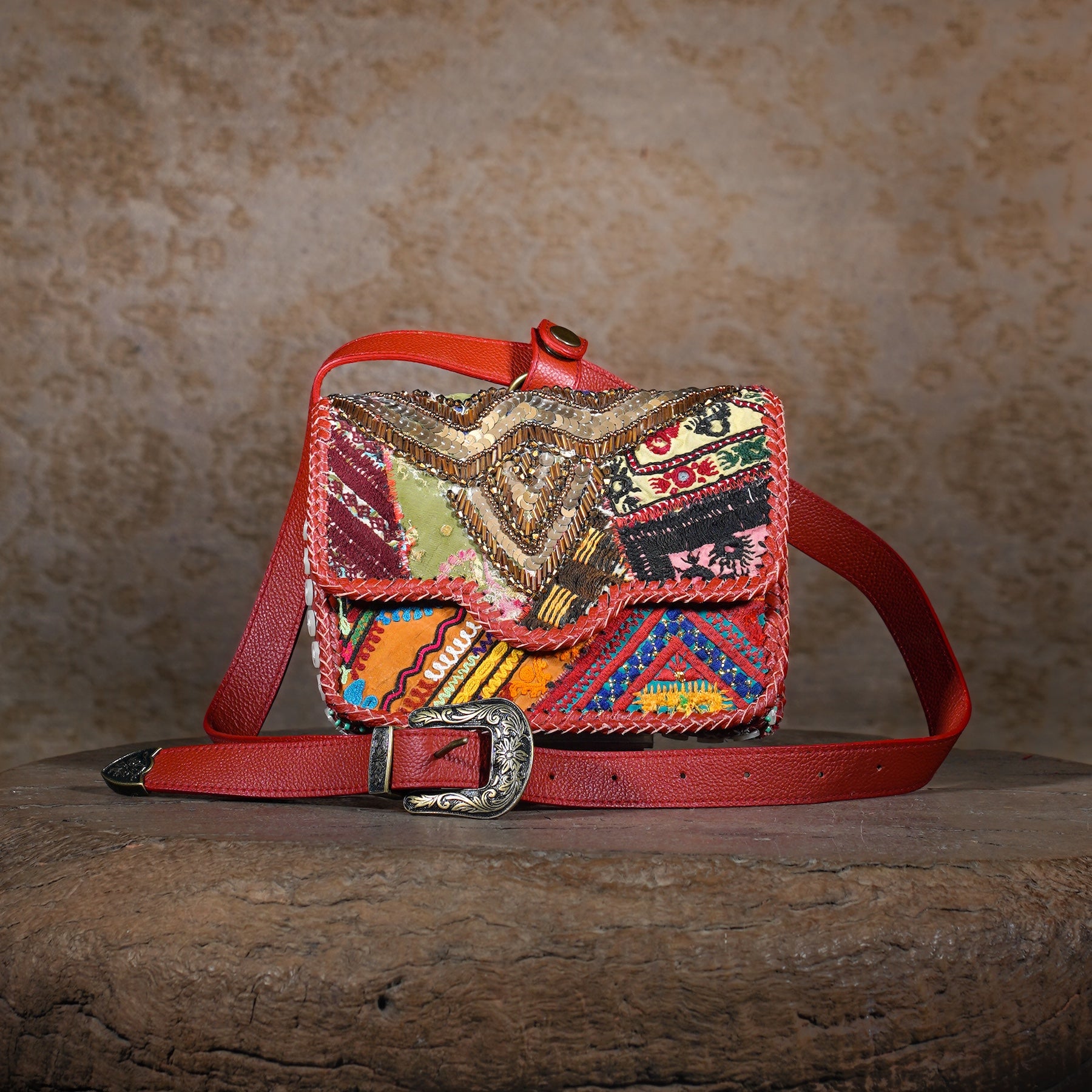 Burgundy Diya Belt Bag 018