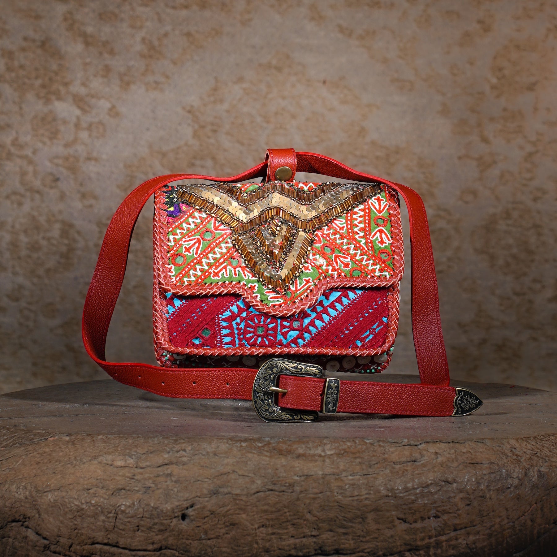 Burgundy Diya Belt Bag 019