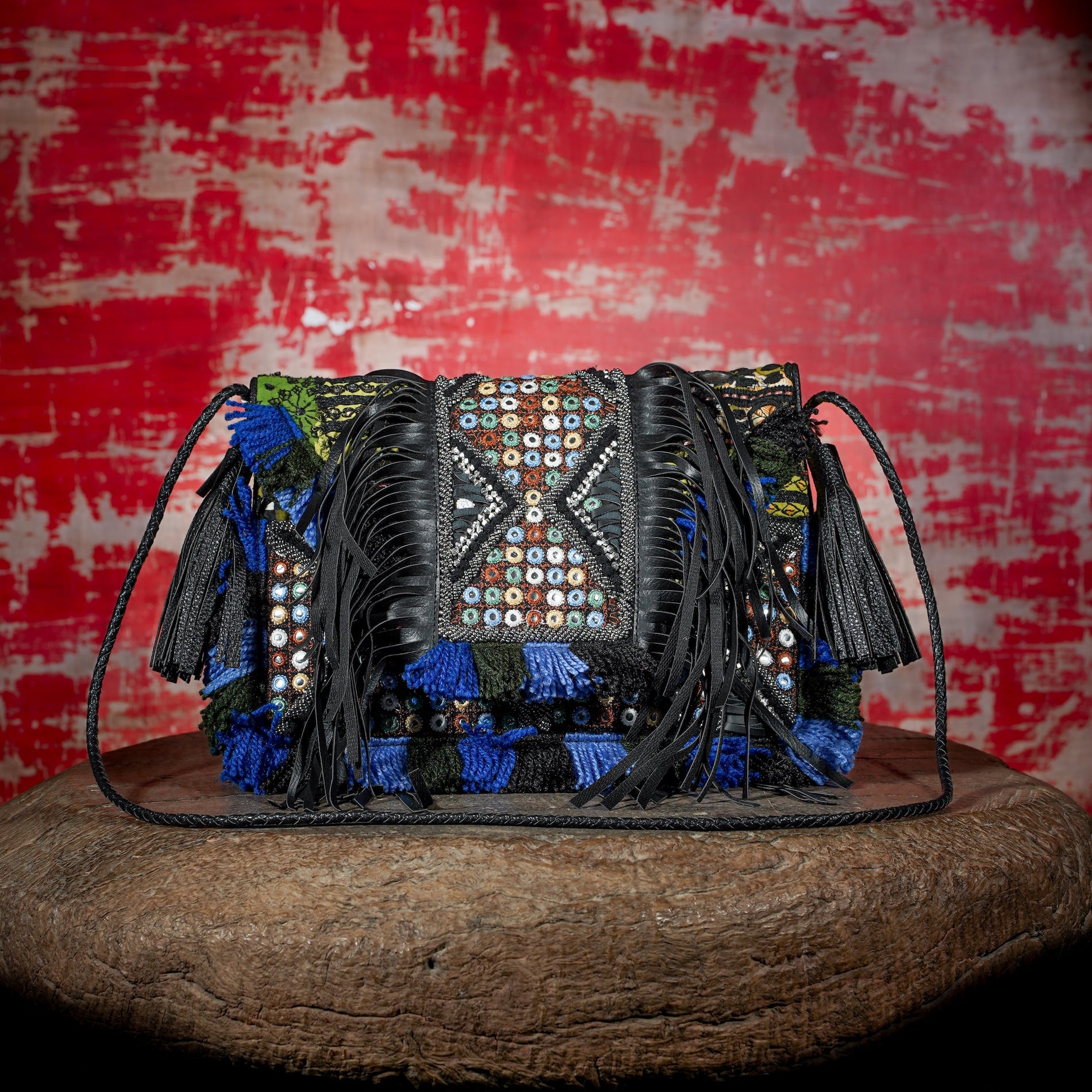 Black Fringe Clutch 007