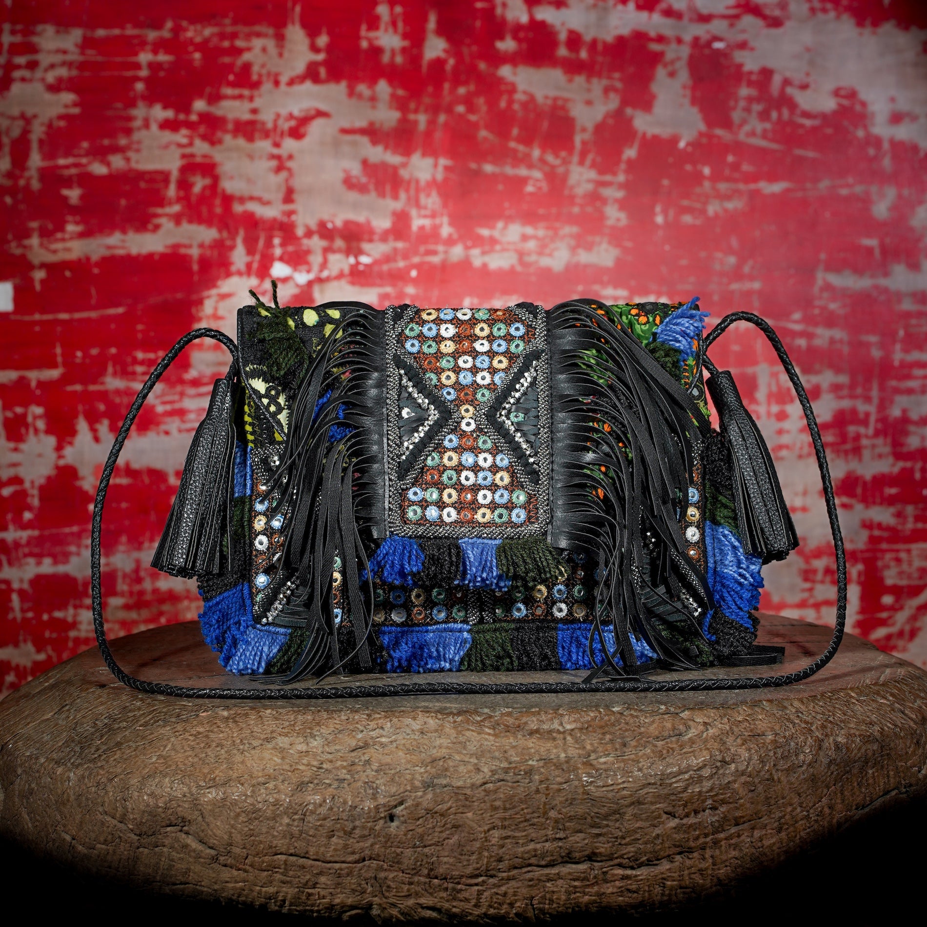 Black Fringe Clutch 008