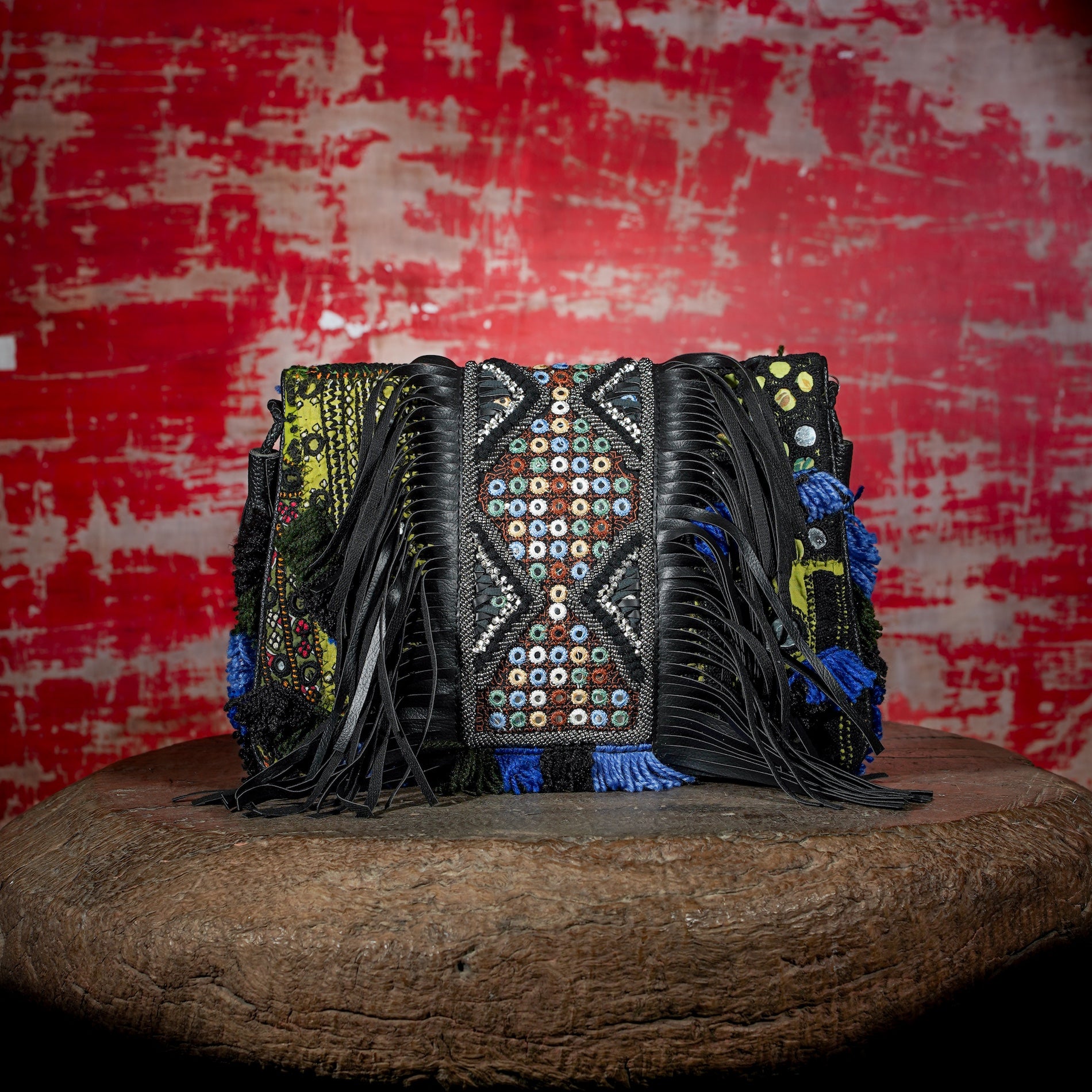 Black Fringe Clutch 008