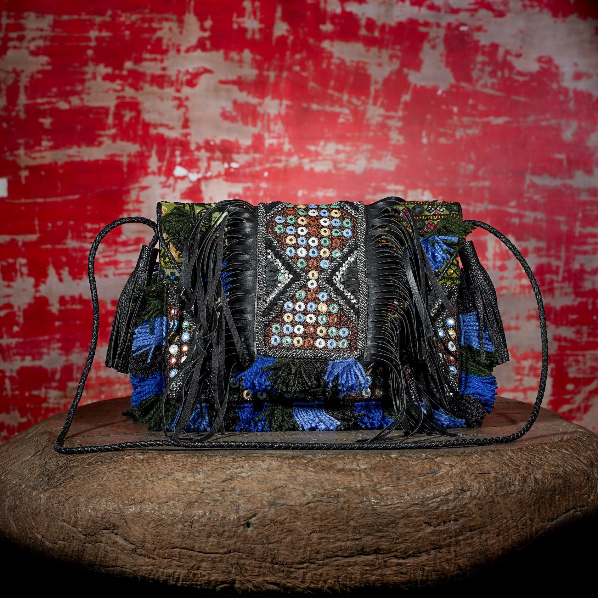 Black Fringe Clutch 009