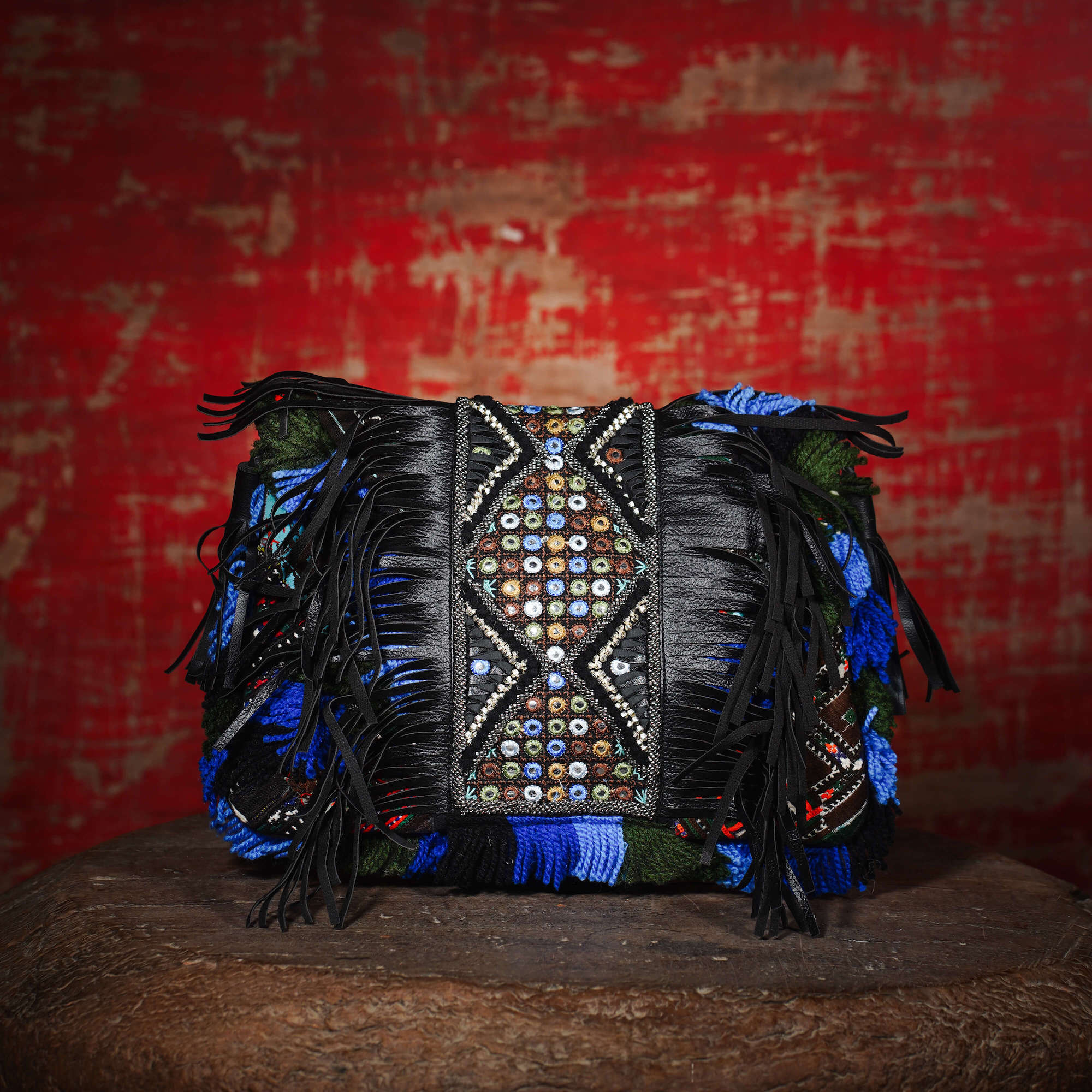 Black Fringe Clutch 004