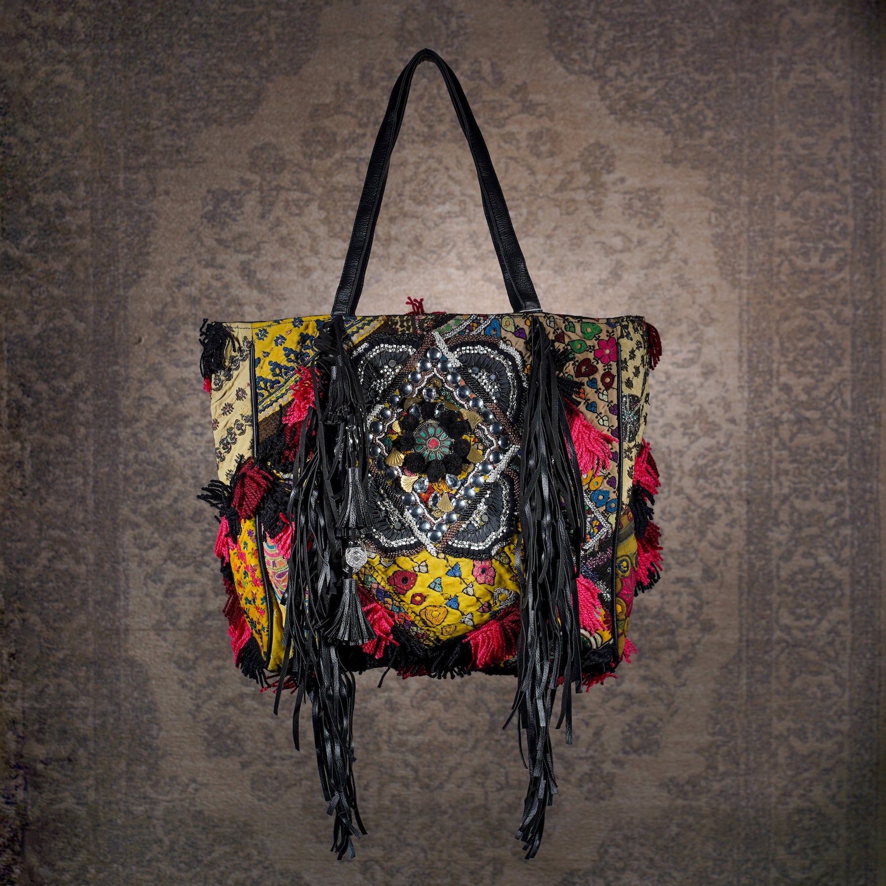 Black Fringe Tote 006