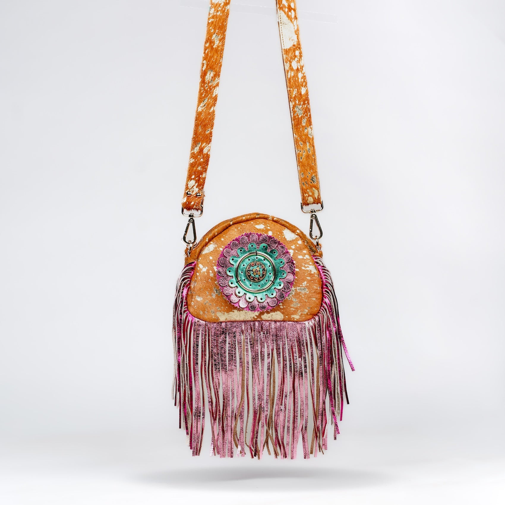 Beige Flamingo Sling Bag