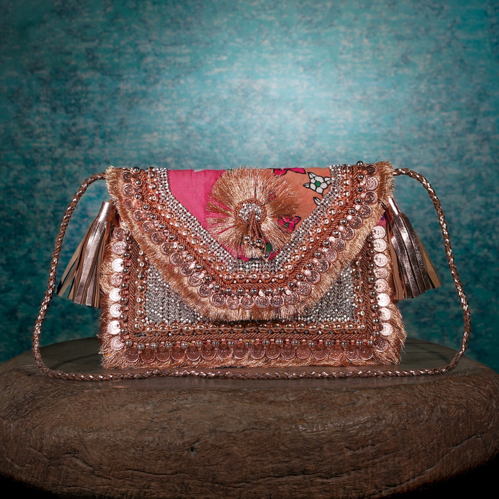 Rose Gold Festive Clutch 025