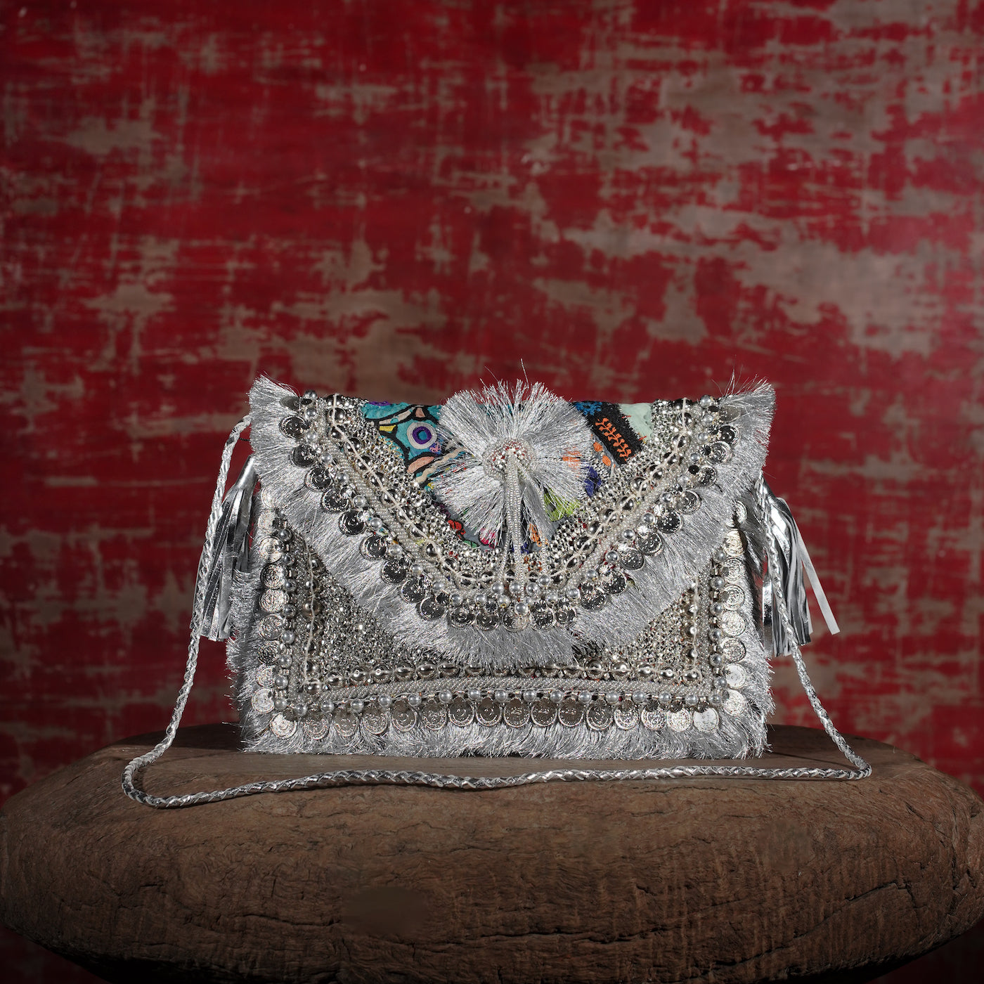 Silver Festive Clutch 001