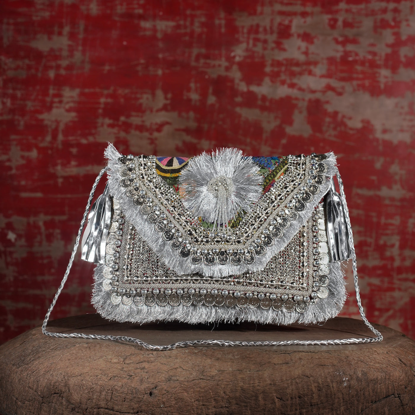 Silver Festive Clutch 002