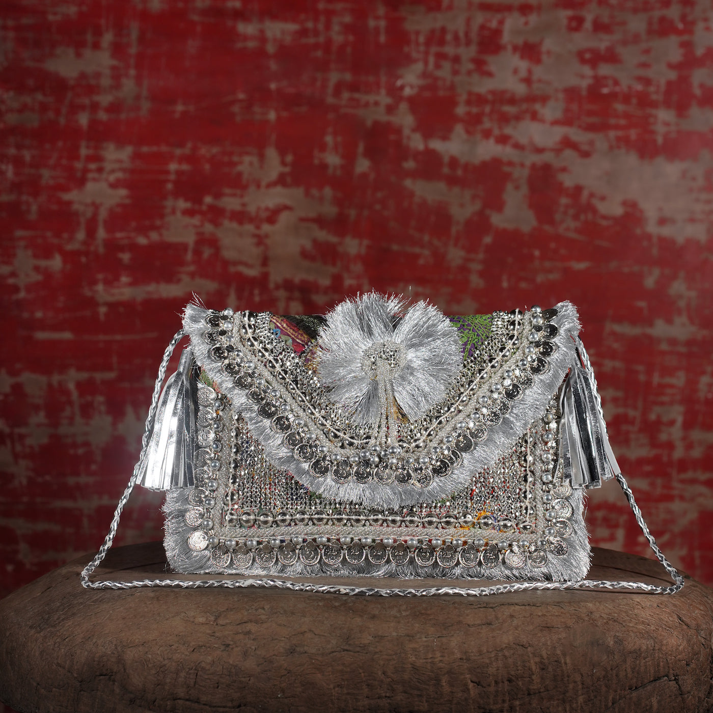 Silver Festive Clutch 003