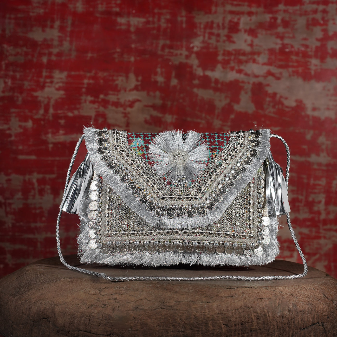 Silver Festive Clutch 004