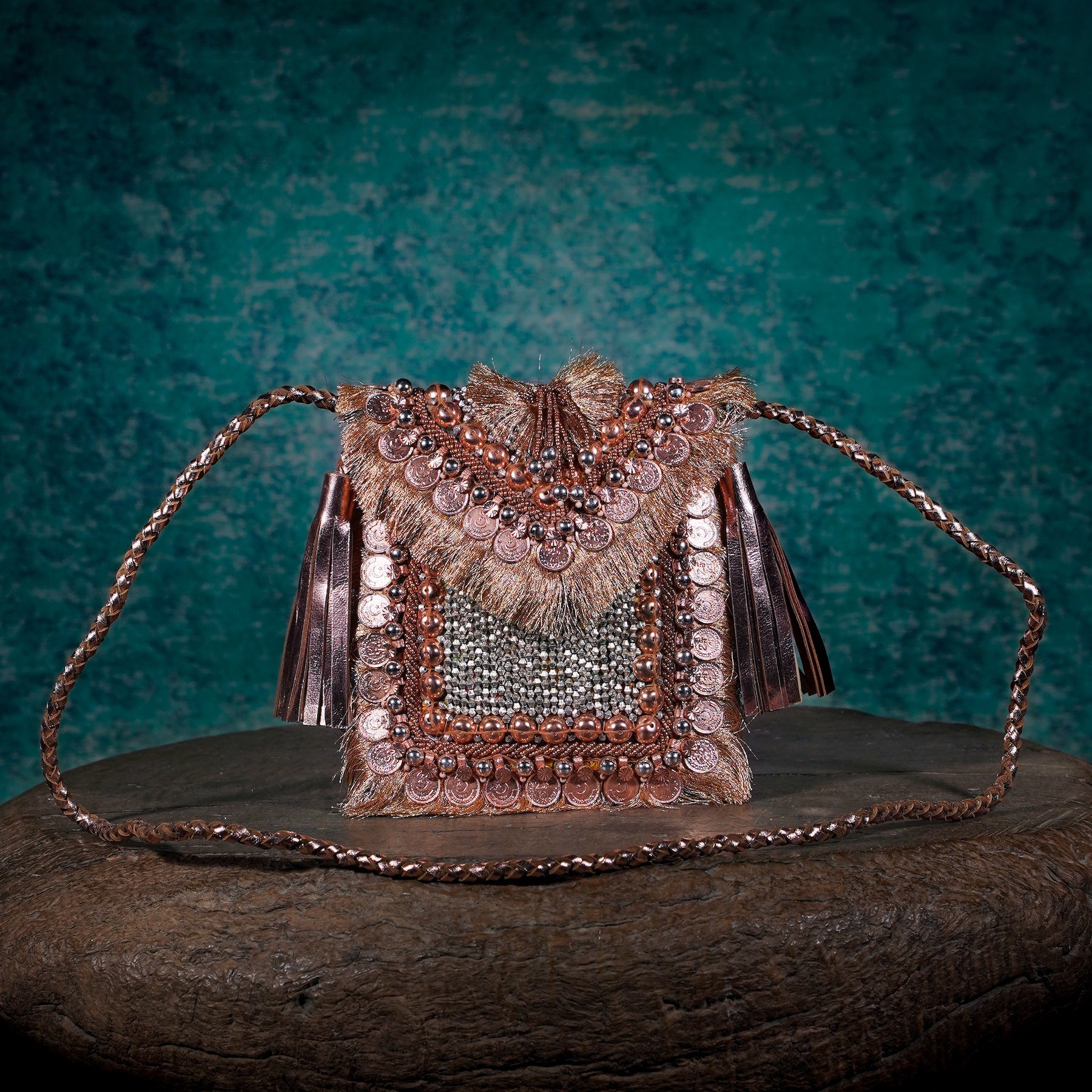 Rose Gold Festive Minion Clutch 014