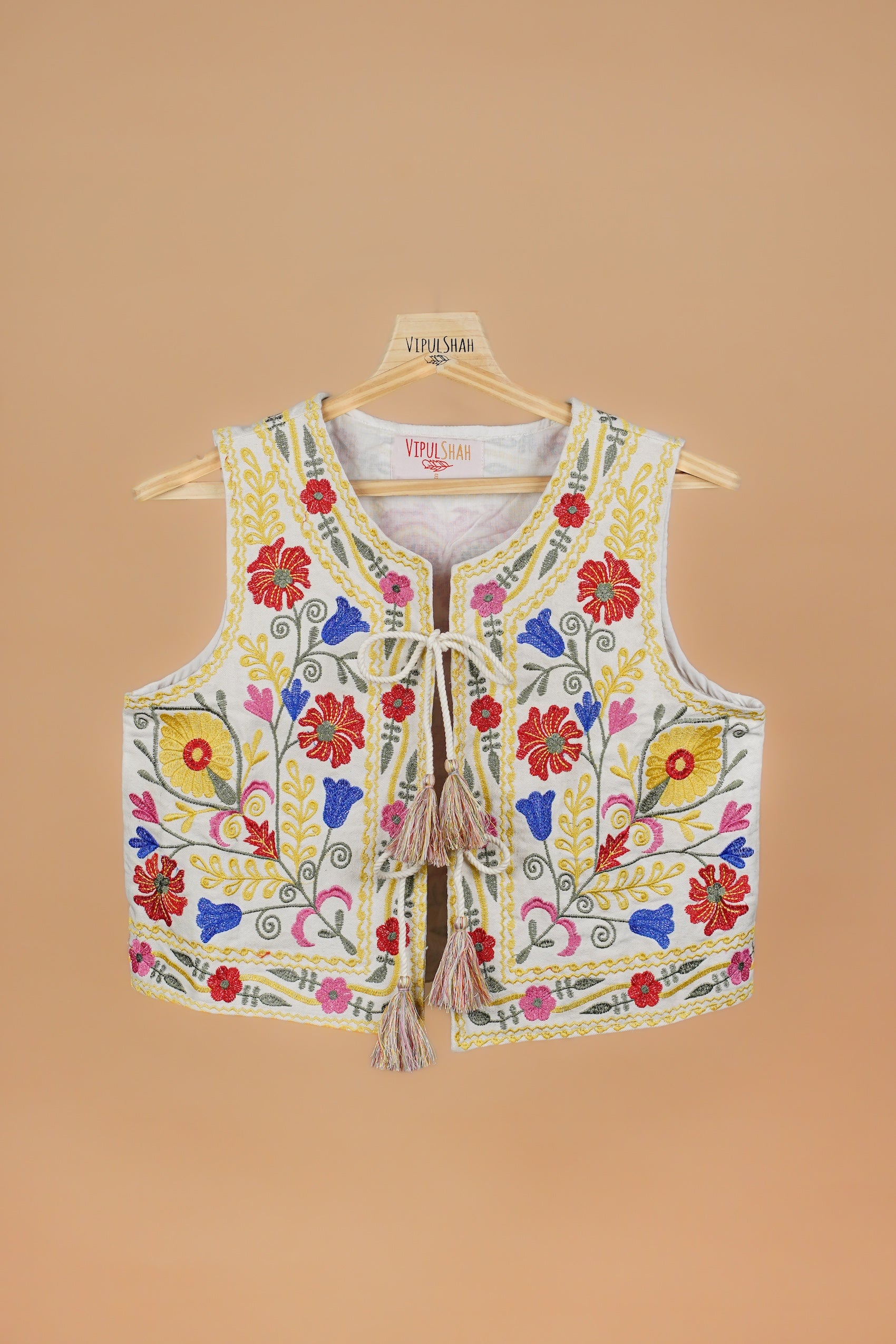 Fulkari Gilet - Cream