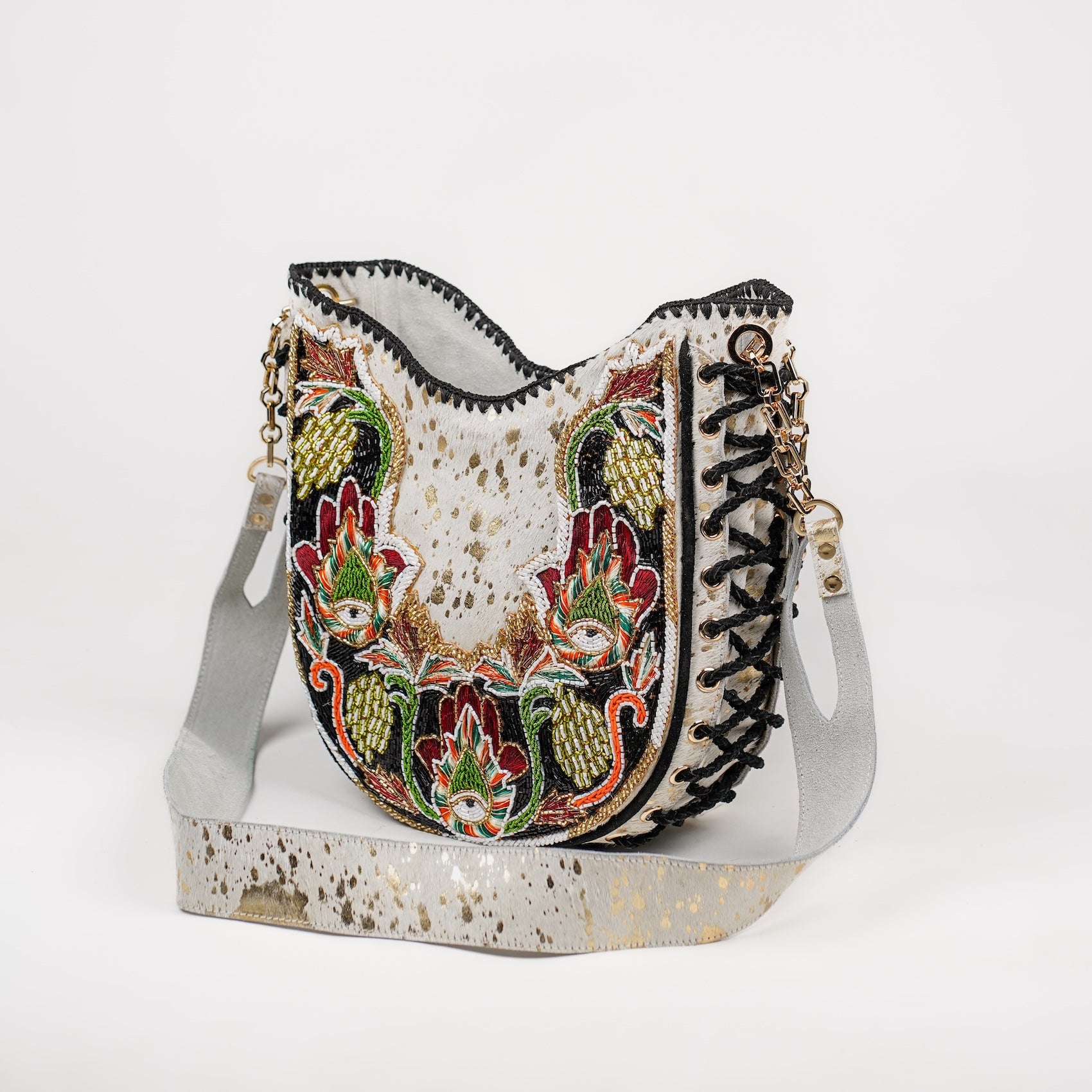 Cream Hornbill Shoulder Bag