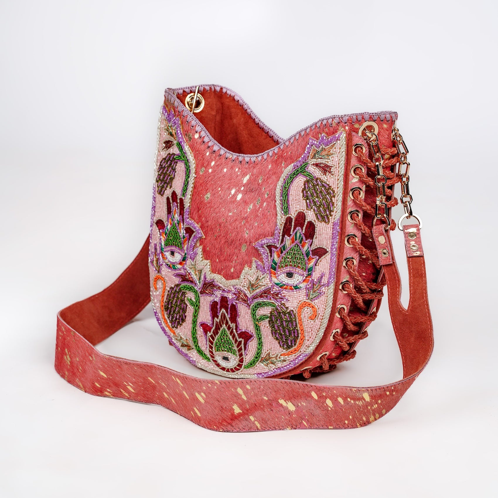 Peach Hornbill Shoulder Bag