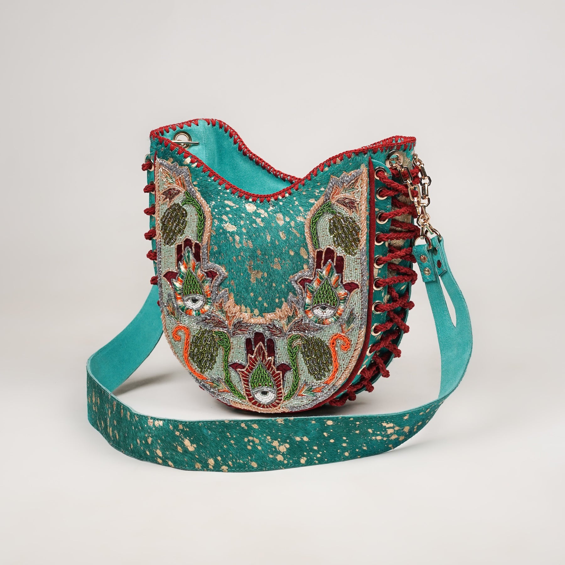 Turquoise Hornbill Shoulder Bag